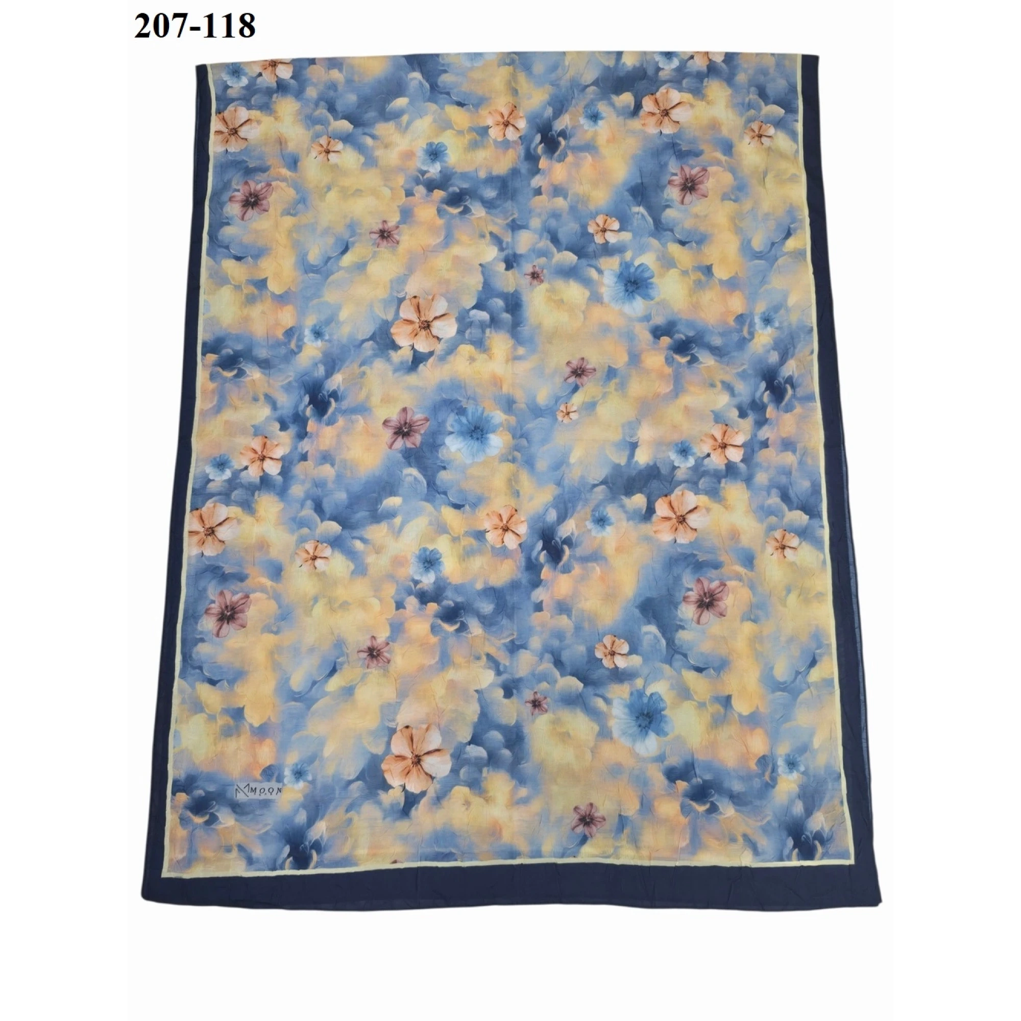Moon Scarf Bambu Kraş Pamuk Şal (Lacivert) 207-118