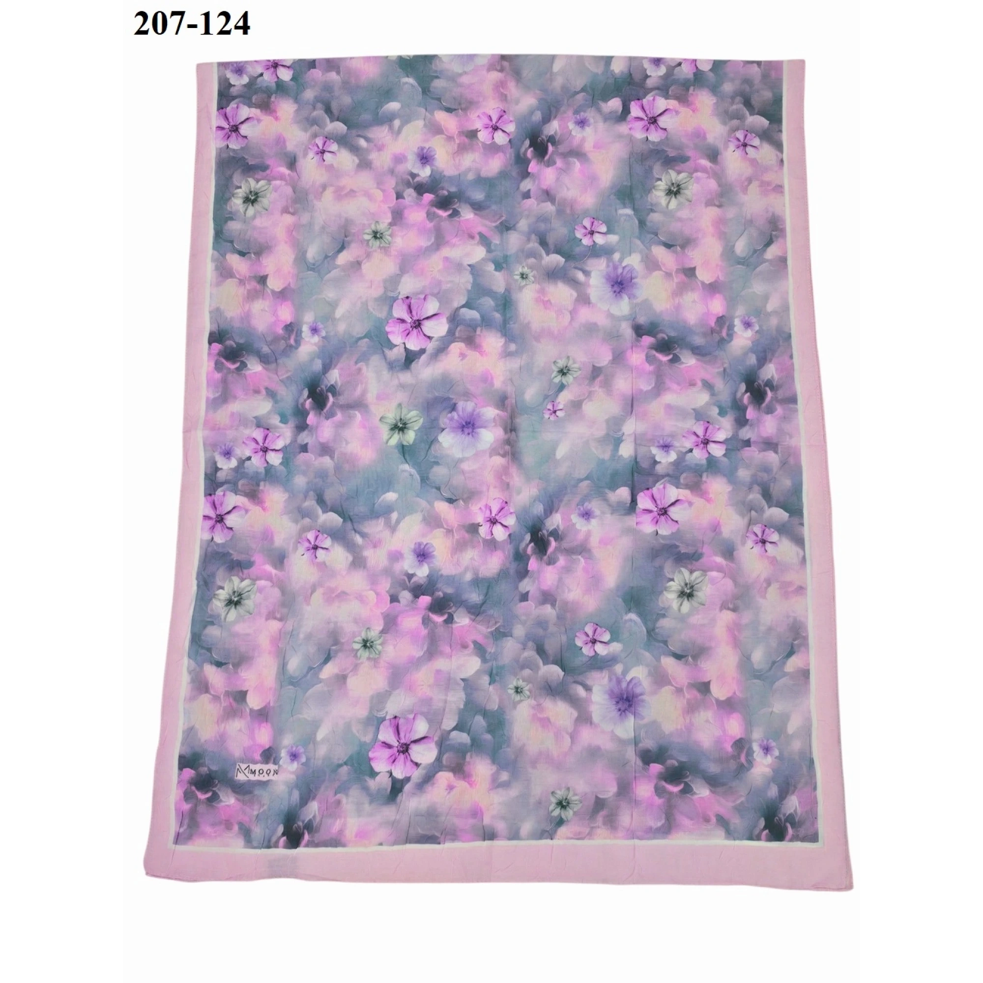 Moon Scarf Bambu Kraş Pamuk Şal (Pudra) 207-124