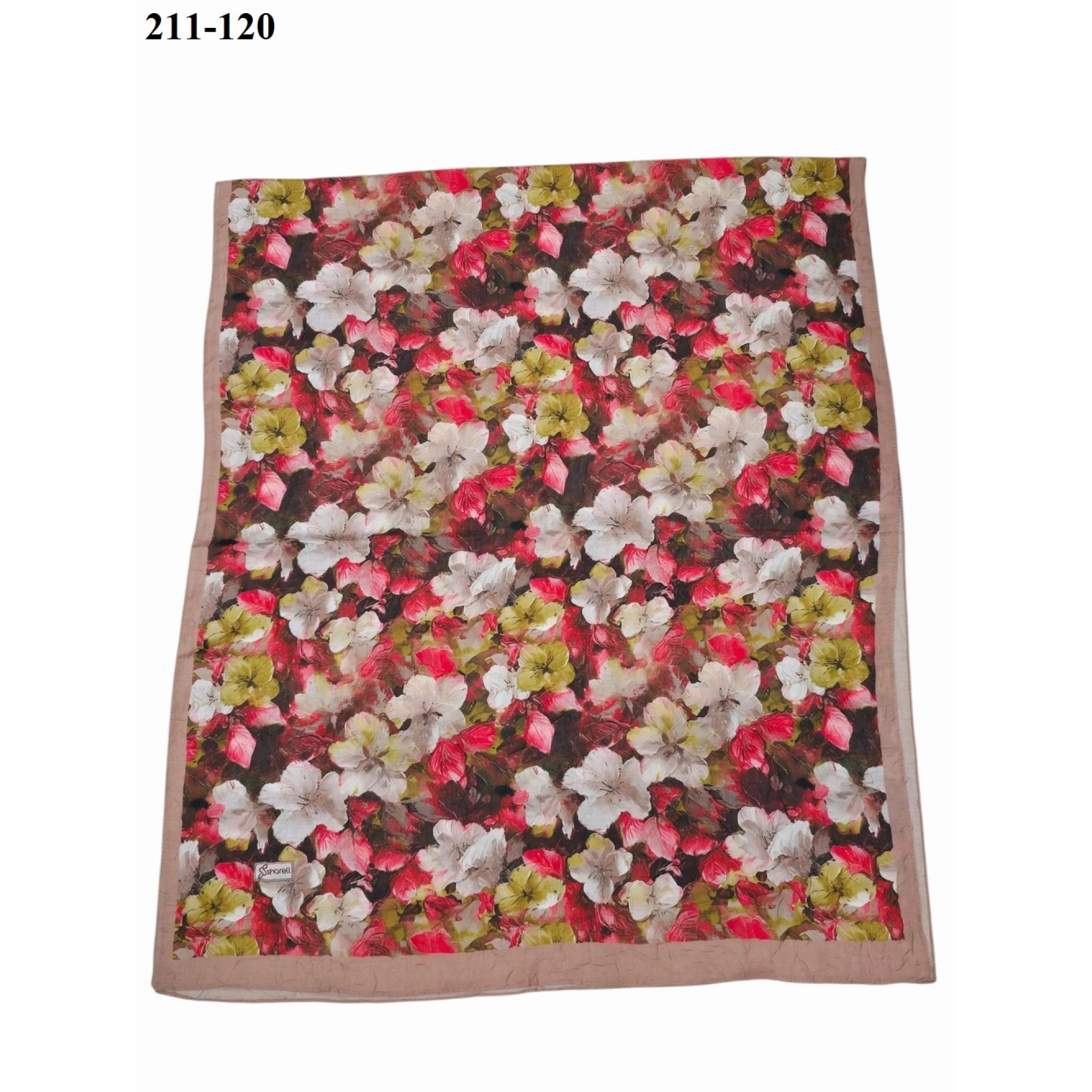 Sharell Bambu Kraş Pamuk Şal (Koyu Bej) 211-120
