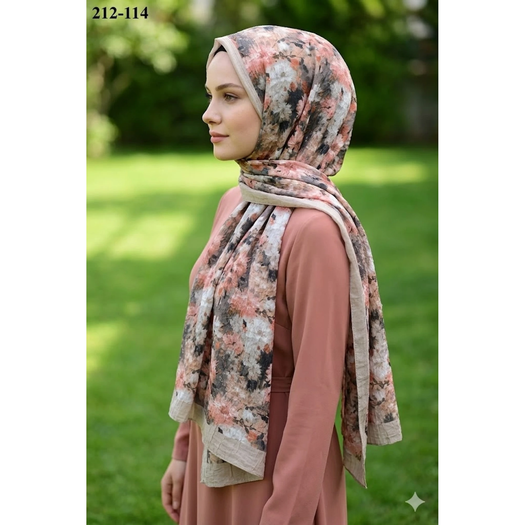 Sharell Bambu Kraş Pamuk Şal (Açık Vizon) 212-114