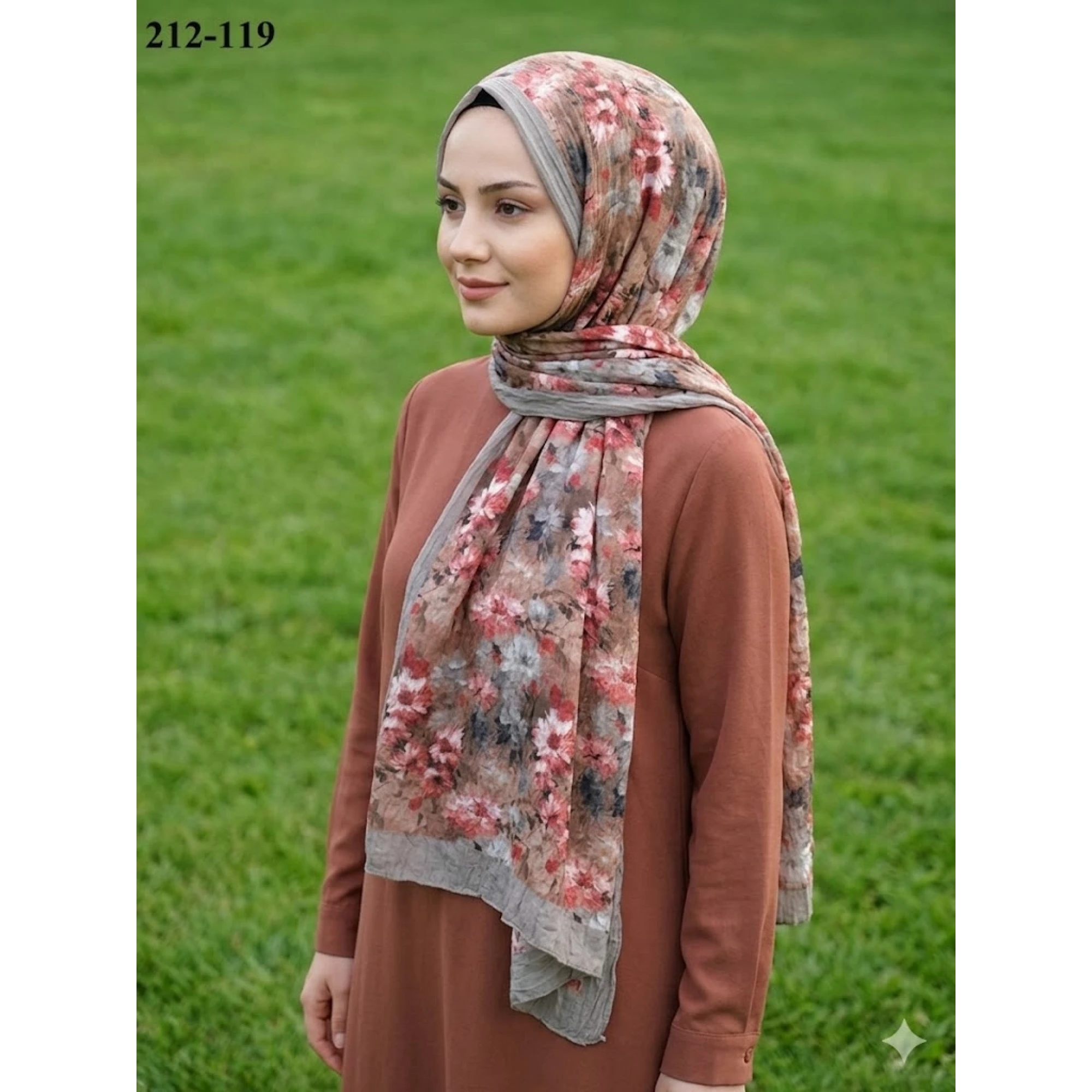 Sharell Bambu Kraş Pamuk Şal (Açık Vizon) 212-119