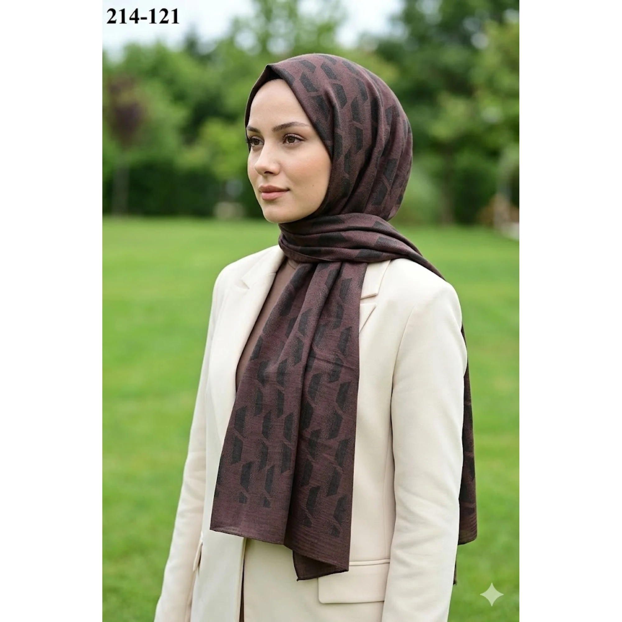 Moda Akyüz Ayrobin Jakar Şal (Kahve) 214-121