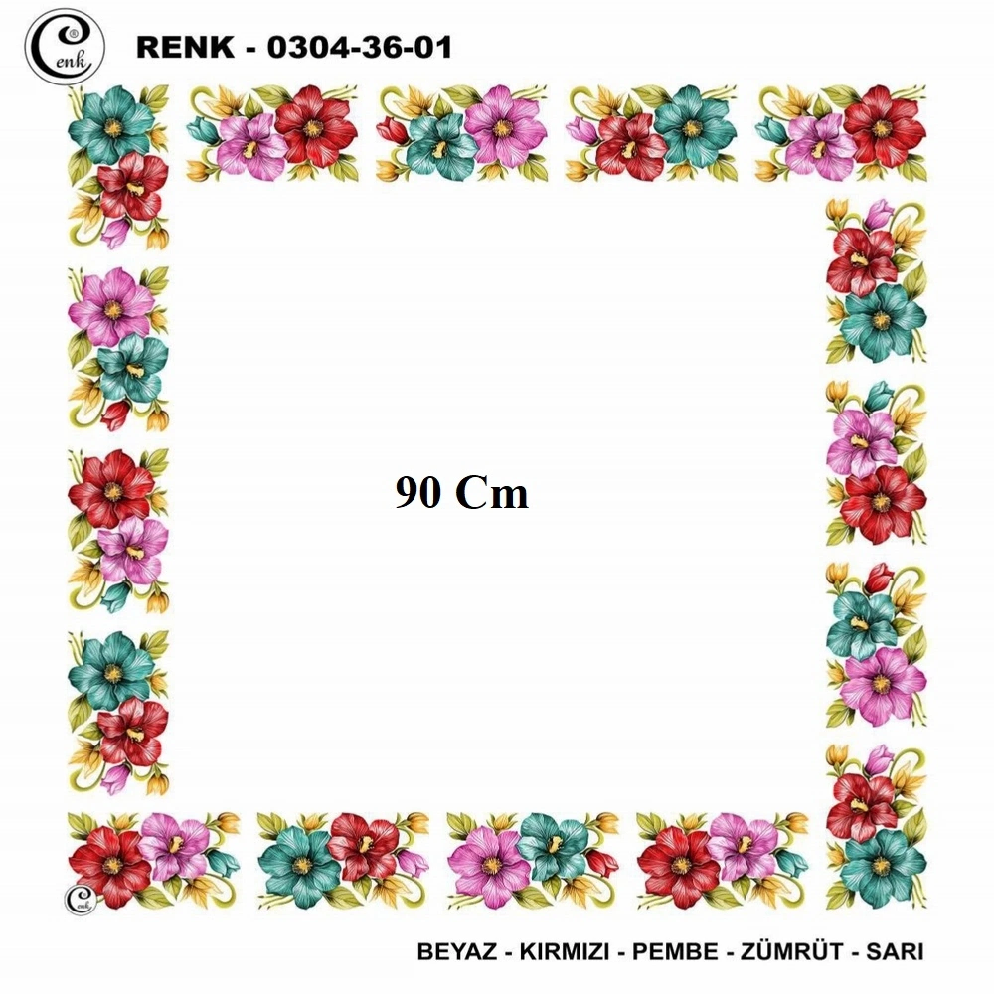 Cenk 90 CM İçi Boş Oyalık Yazma 036-01