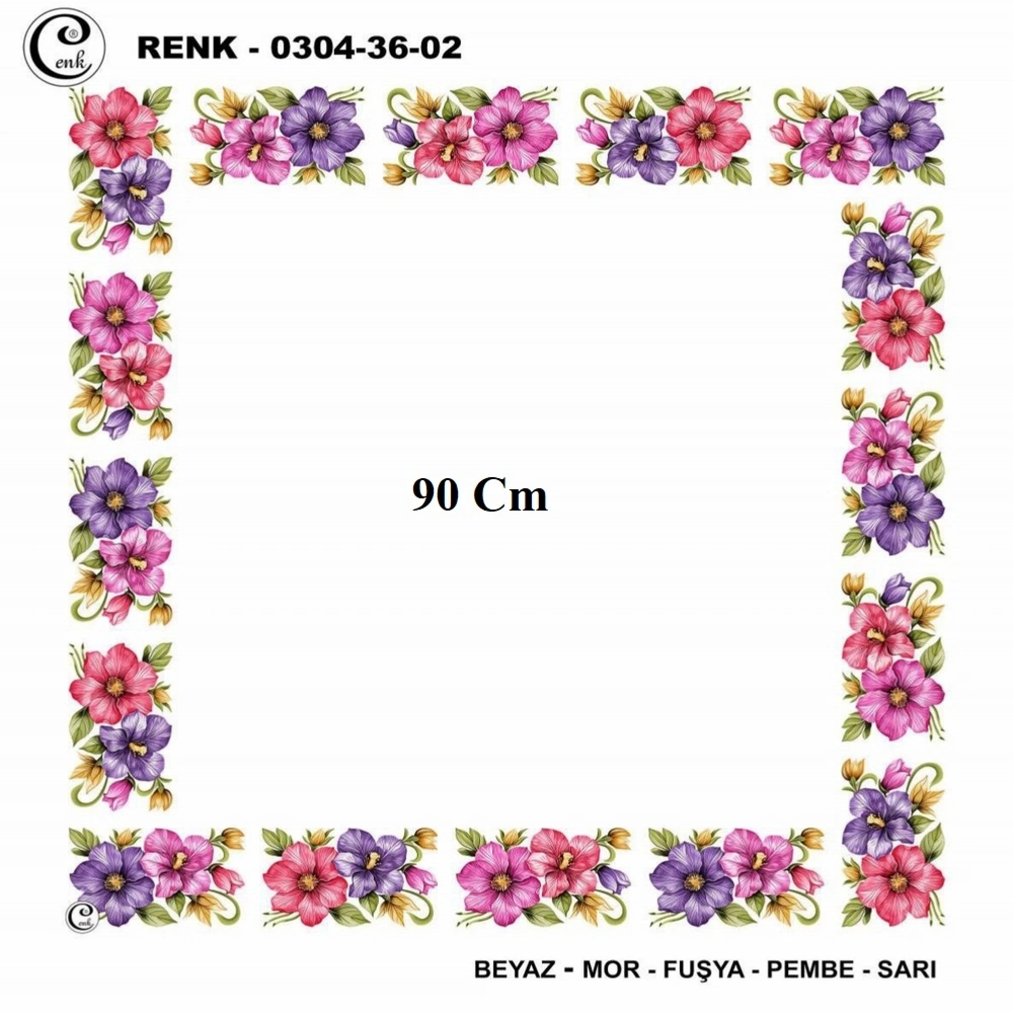 Cenk 90 CM İçi Boş Oyalık Yazma 036-02