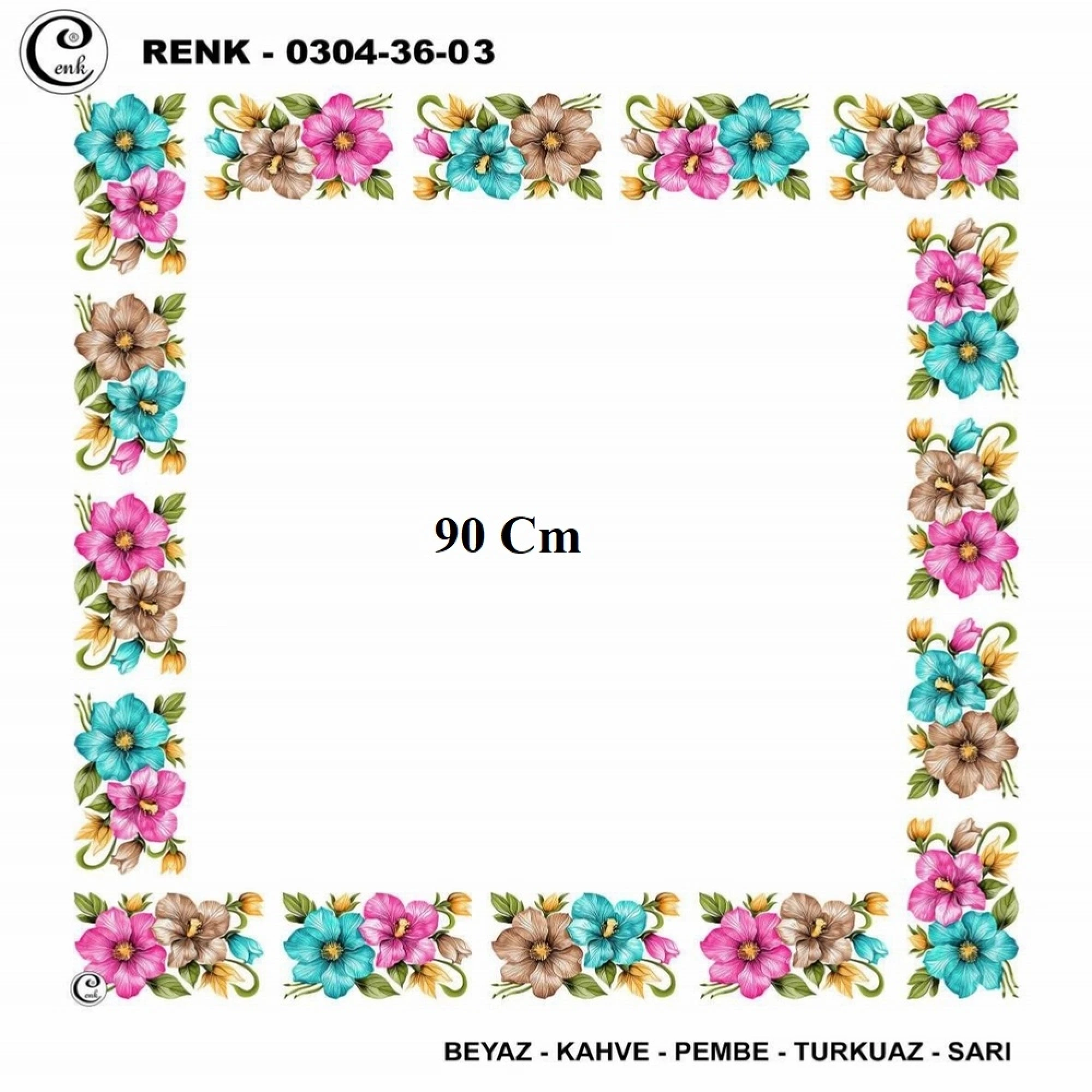 Cenk 90 CM İçi Boş Oyalık Yazma 036-03