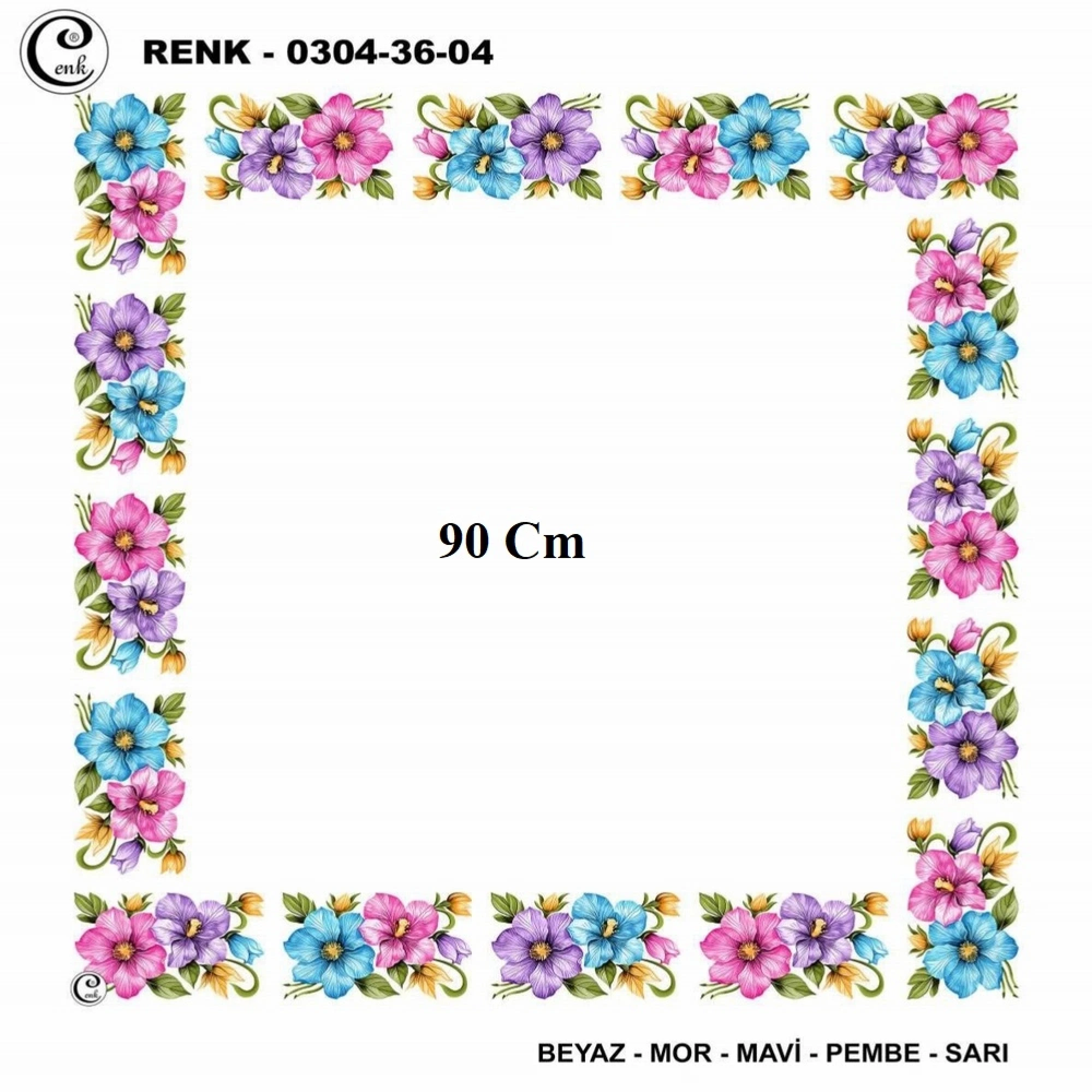 Cenk 90 CM İçi Boş Oyalık Yazma 036-04