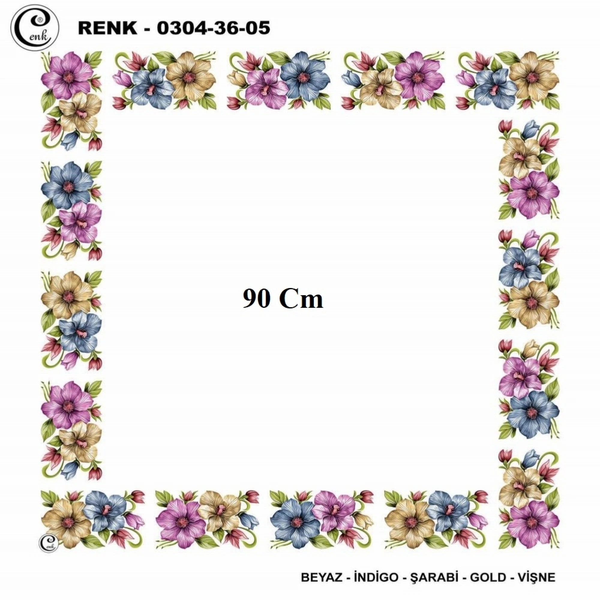 Cenk 90 CM İçi Boş Oyalık Yazma 036-05