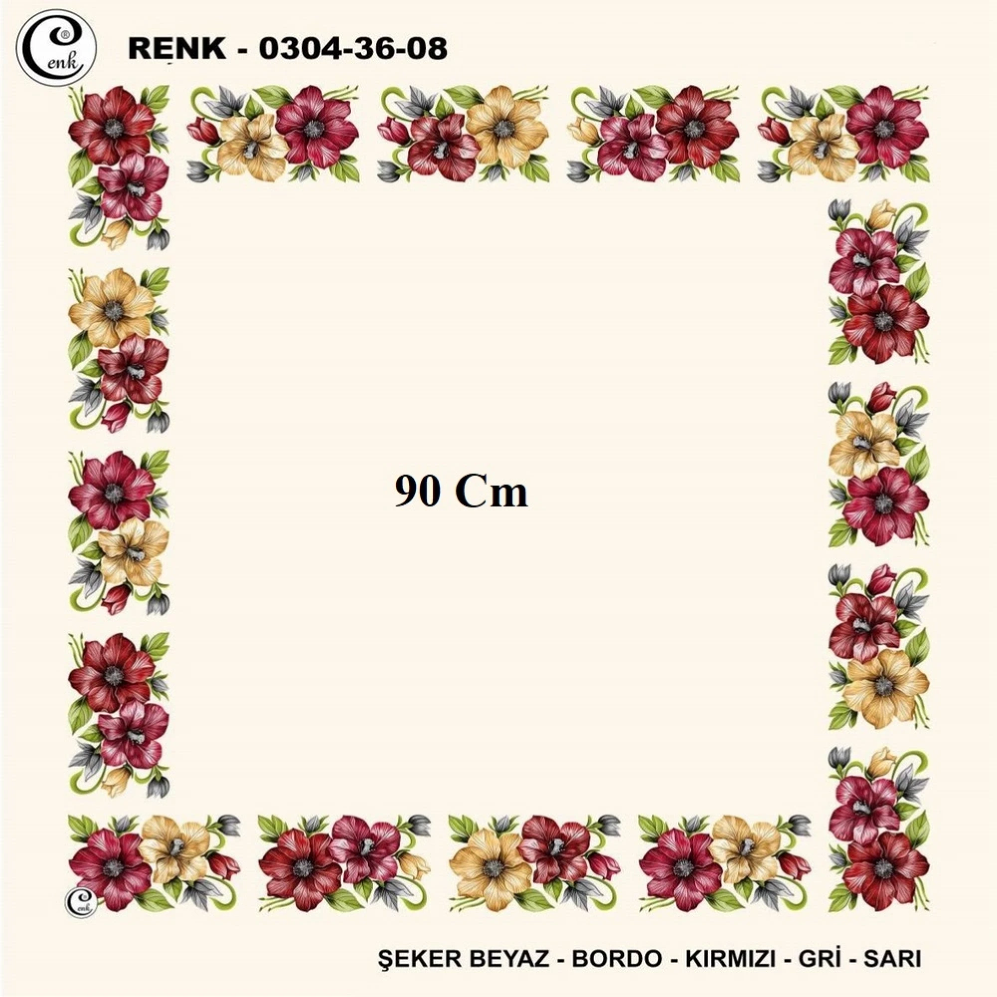 Cenk 90 CM İçi Boş Oyalık Yazma 036-08
