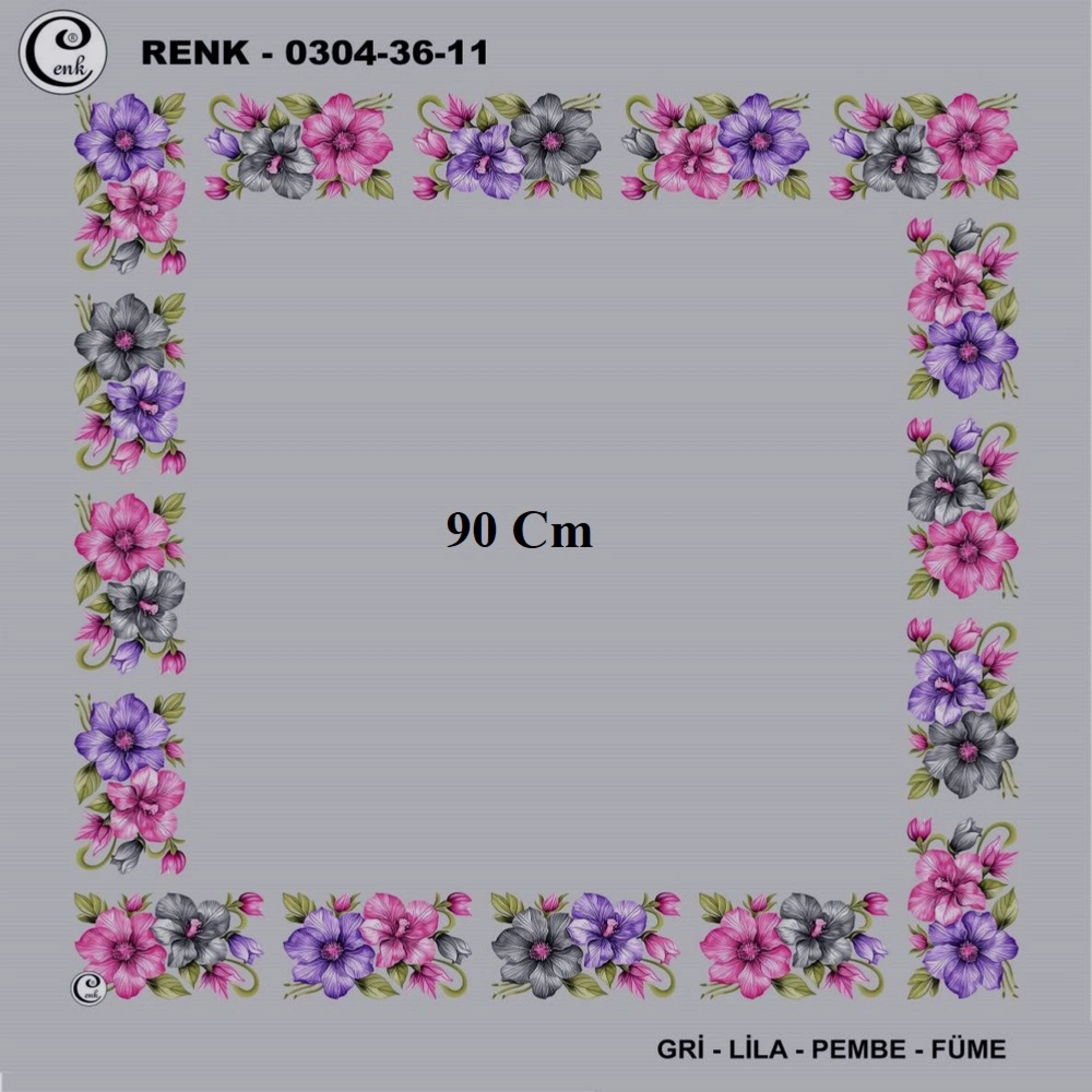 Cenk 90 CM İçi Boş Oyalık Yazma 036-11