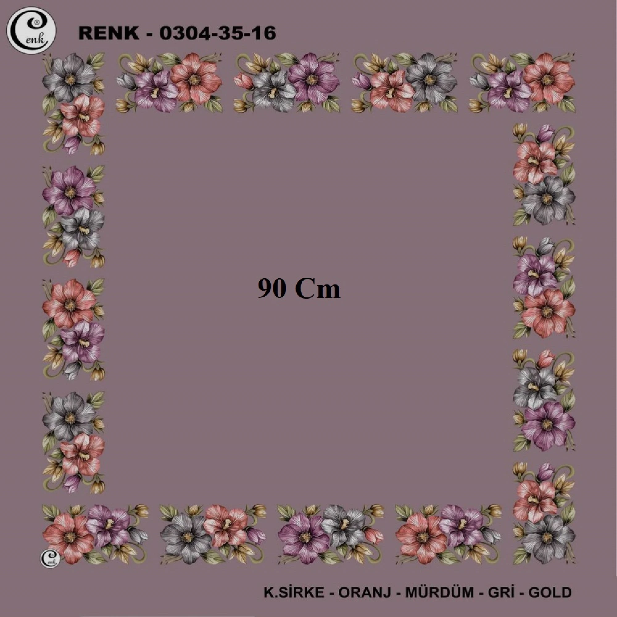 Cenk 90 CM İçi Boş Oyalık Yazma 036-16