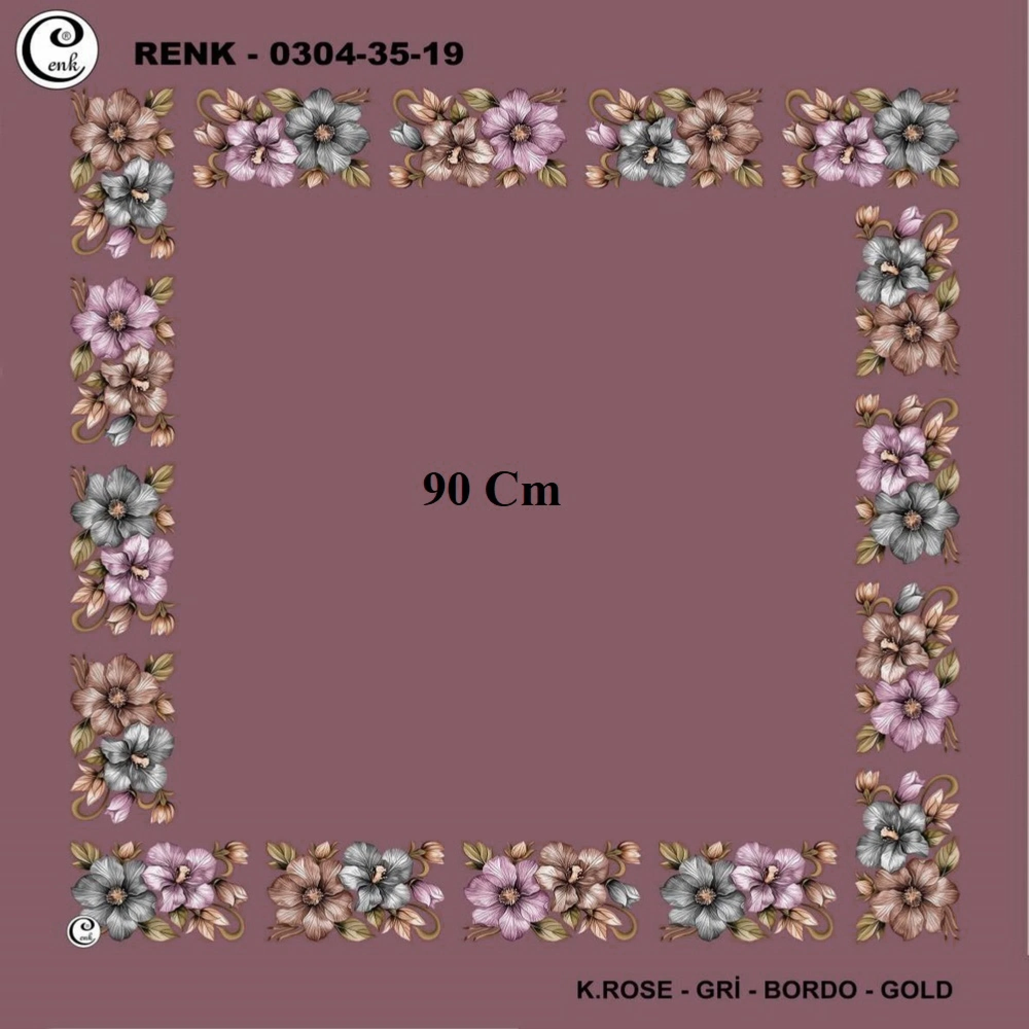 Cenk 90 CM İçi Boş Oyalık Yazma 036-19