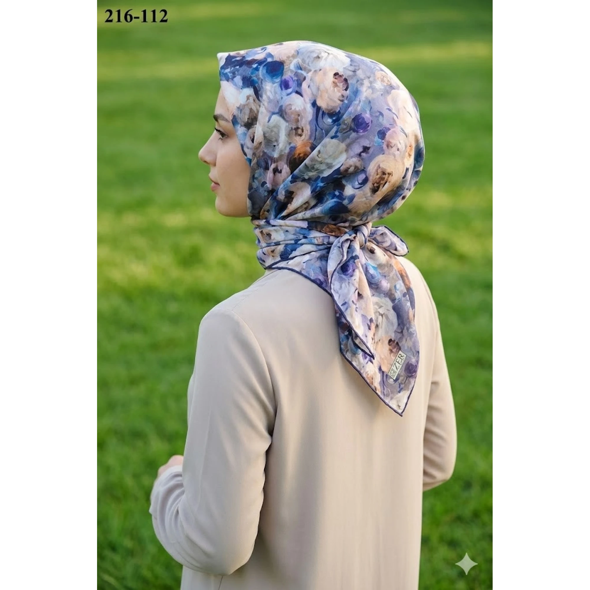 Zer Scarf Dijital Soft Pamuk Eşarp 216-112