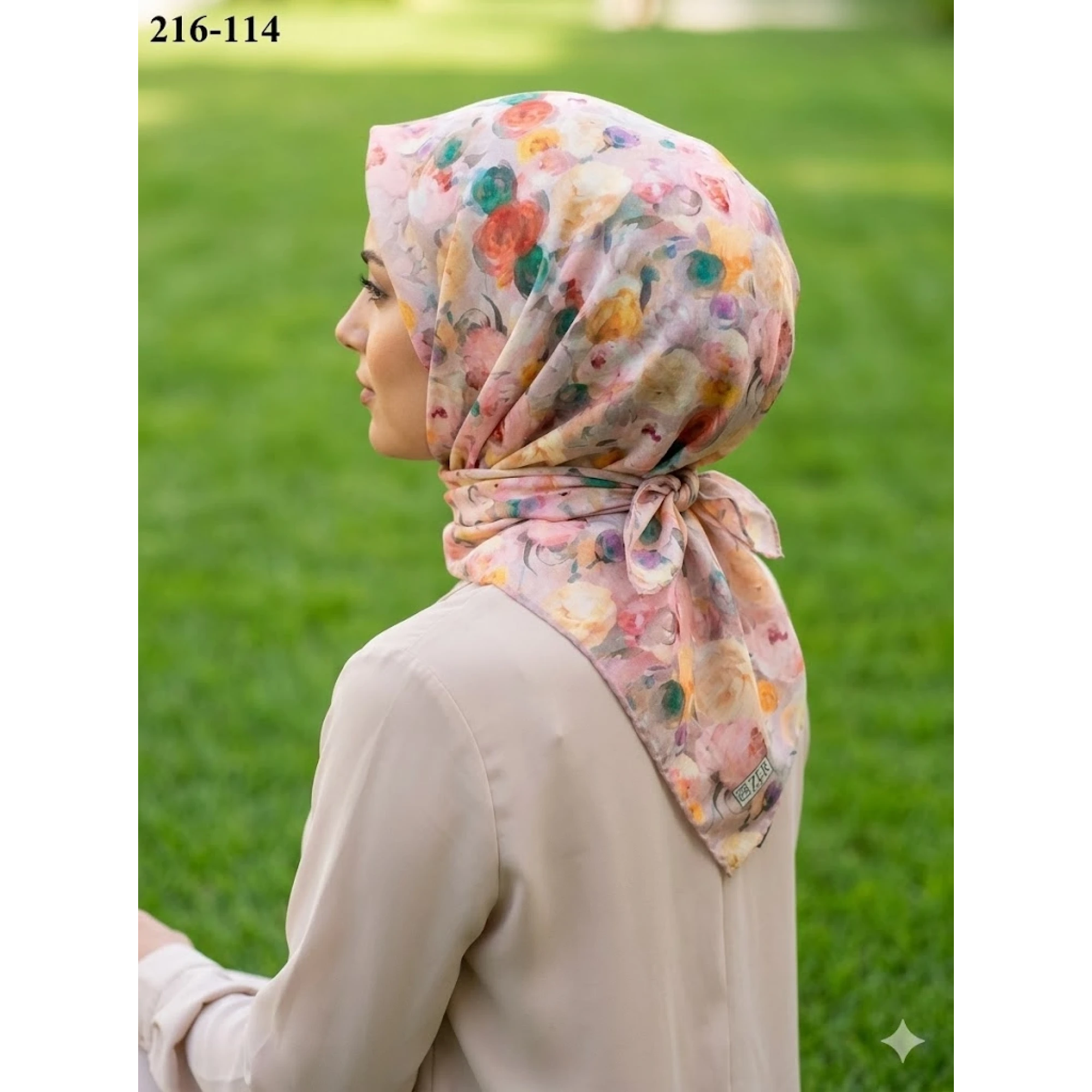 Zer Scarf Dijital Soft Pamuk Eşarp 216-114