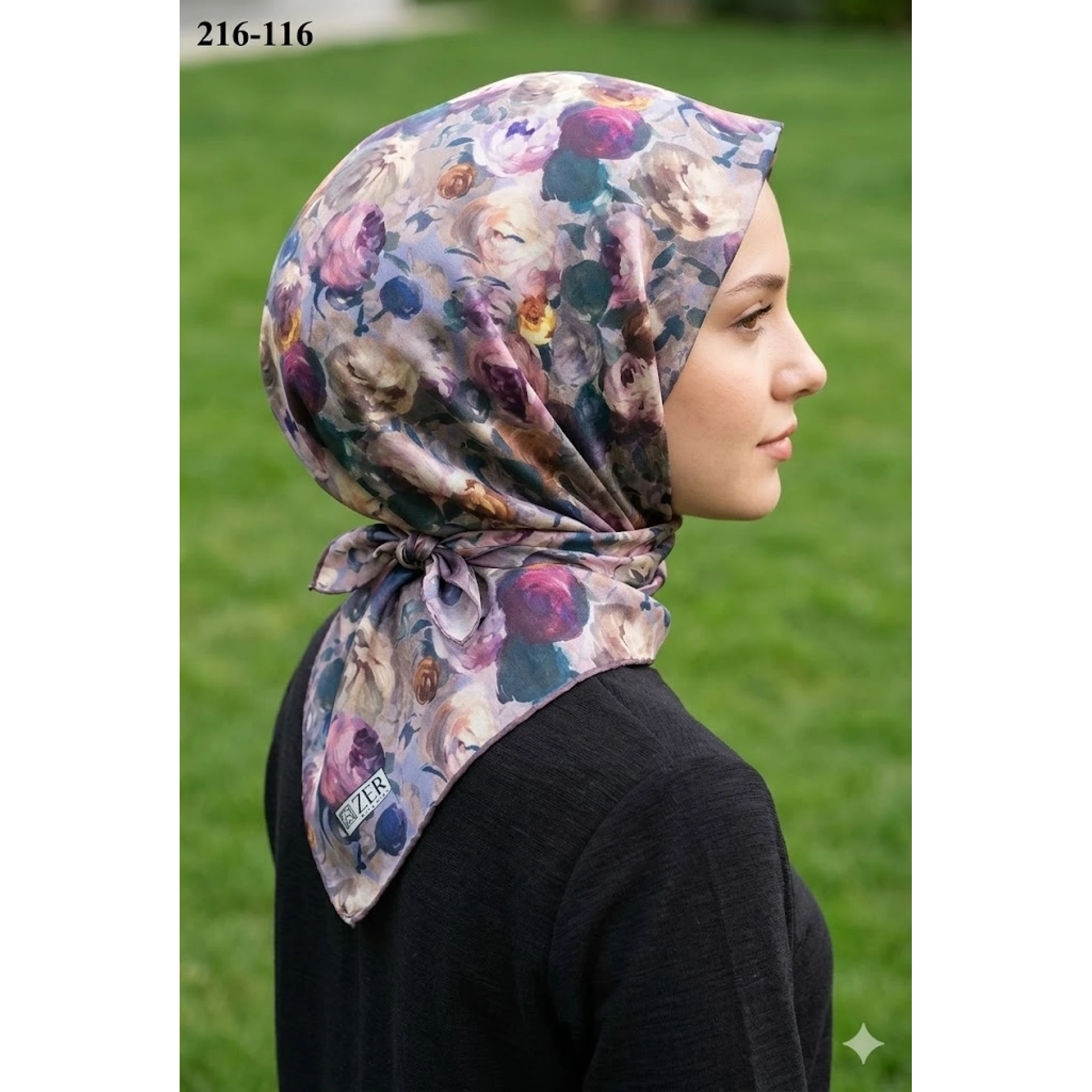 Zer Scarf Dijital Soft Pamuk Eşarp 216-116
