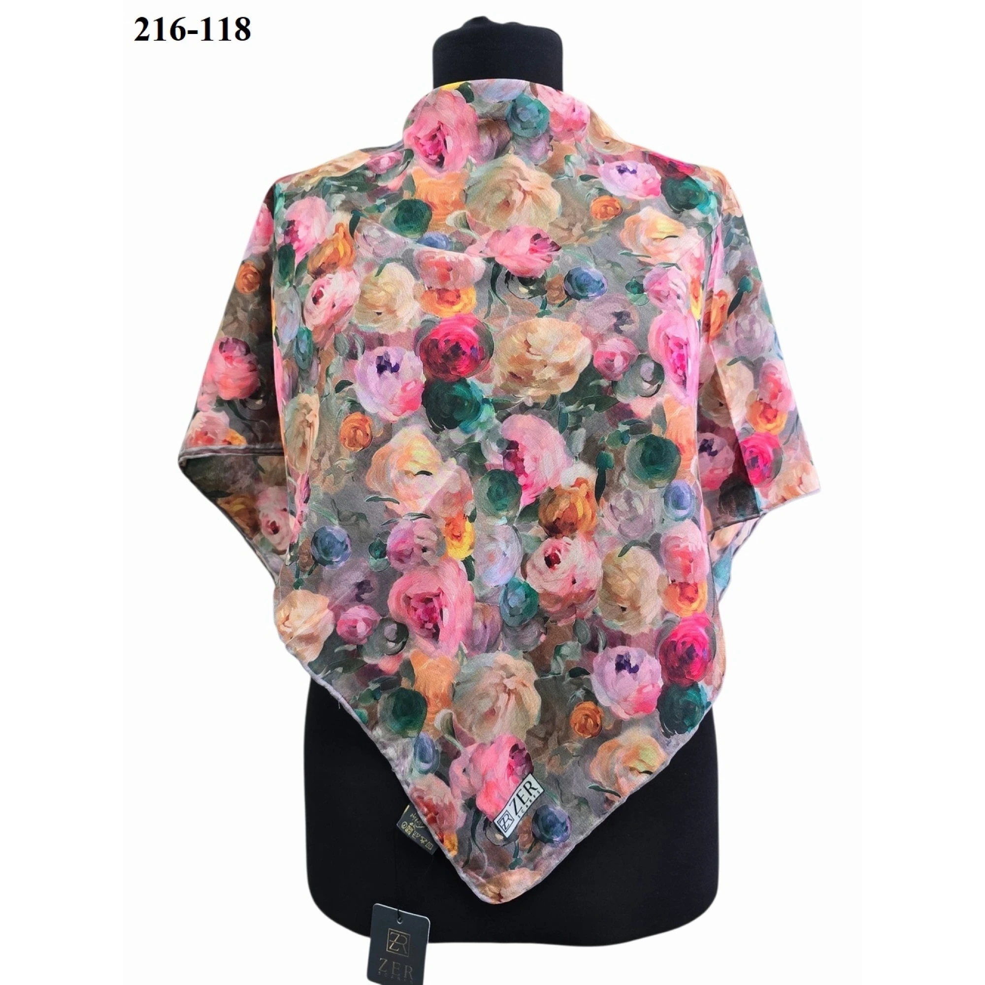 Zer Scarf Dijital Soft Pamuk Eşarp 216-118