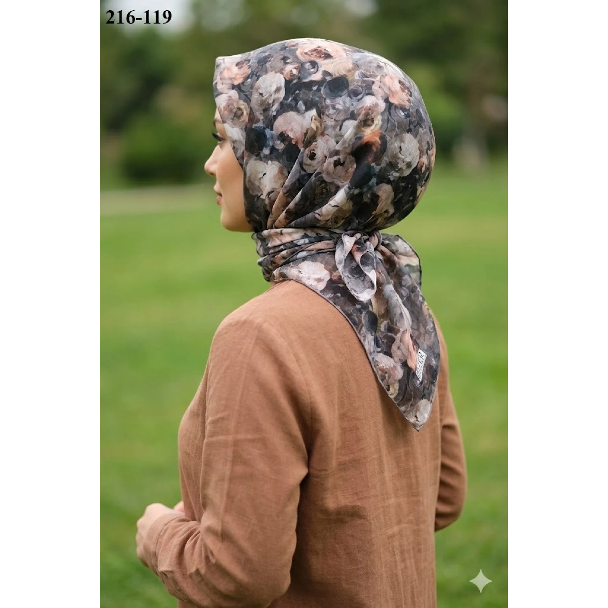 Zer Scarf Dijital Soft Pamuk Eşarp 216-119