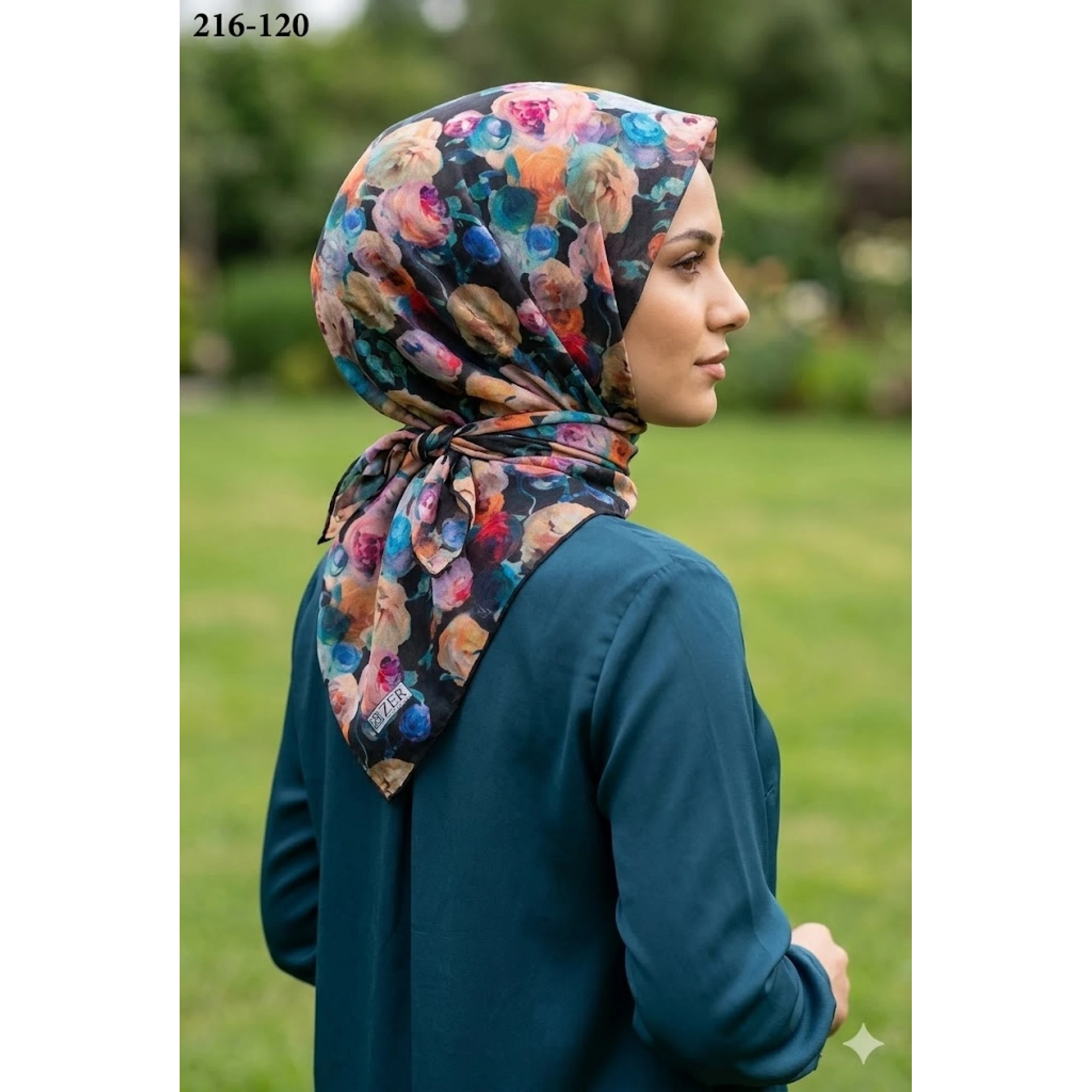 Zer Scarf Dijital Soft Pamuk Eşarp 216-120