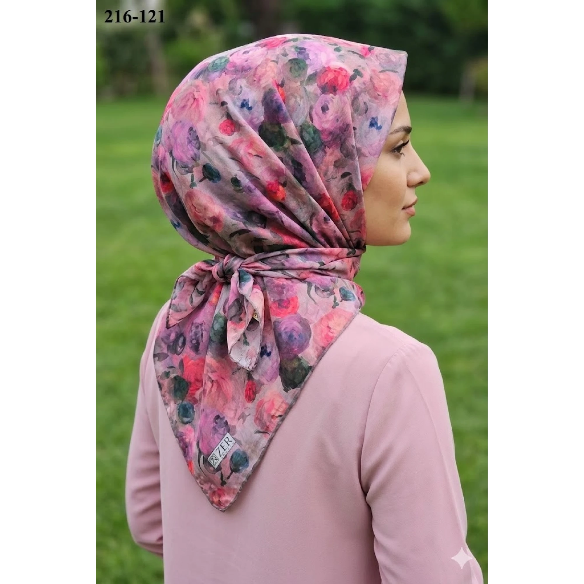 Zer Scarf Dijital Soft Pamuk Eşarp 216-121