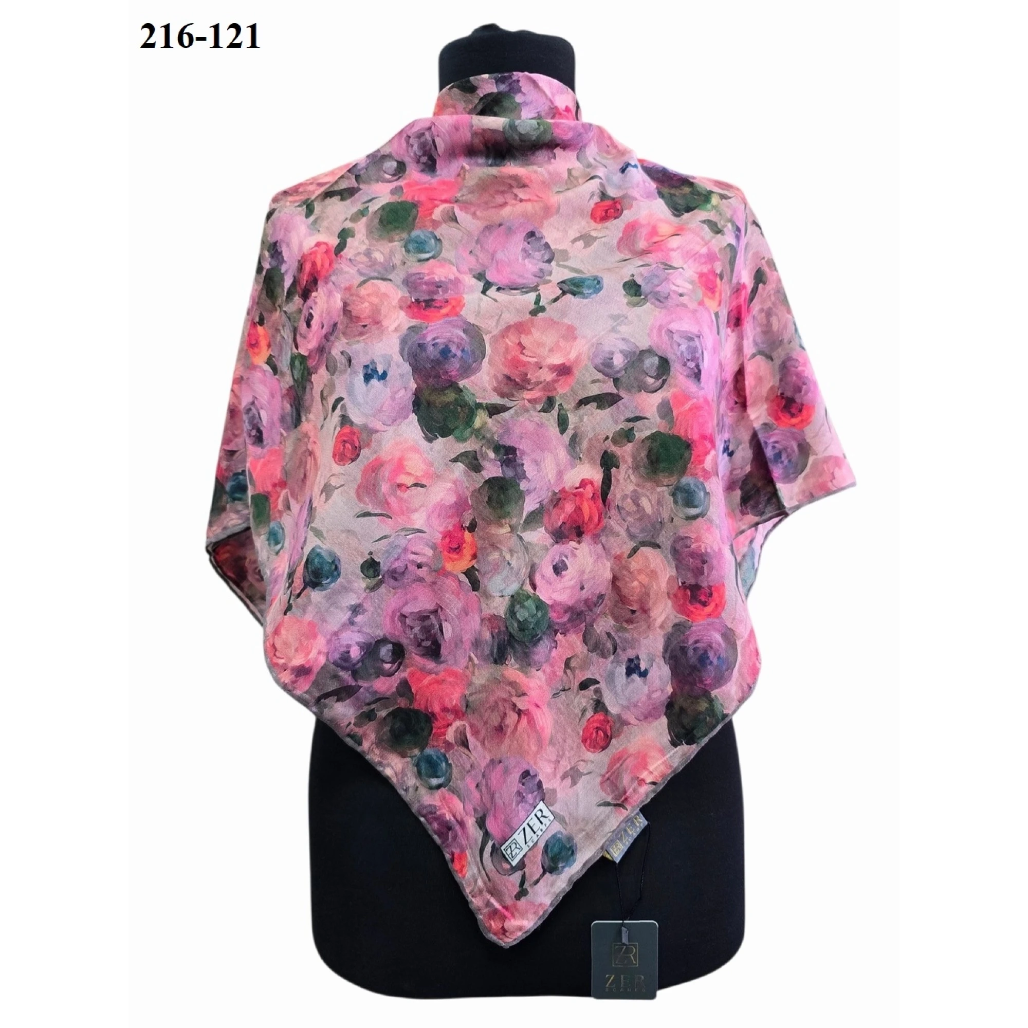 Zer Scarf Dijital Soft Pamuk Eşarp 216-121