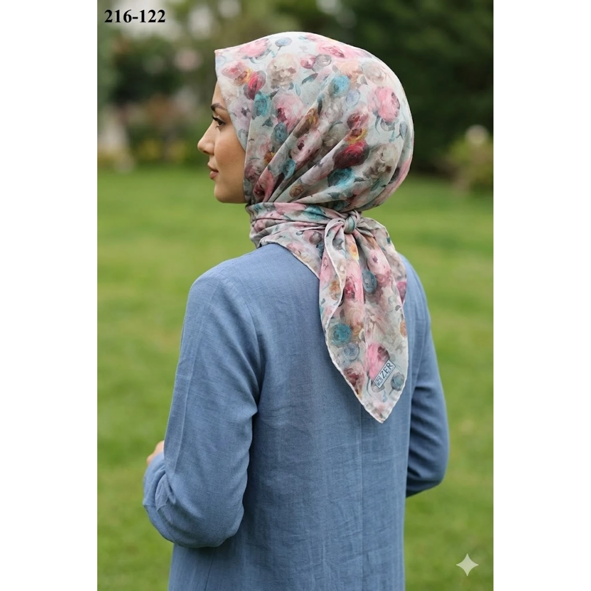 Zer Scarf Dijital Soft Pamuk Eşarp 216-122