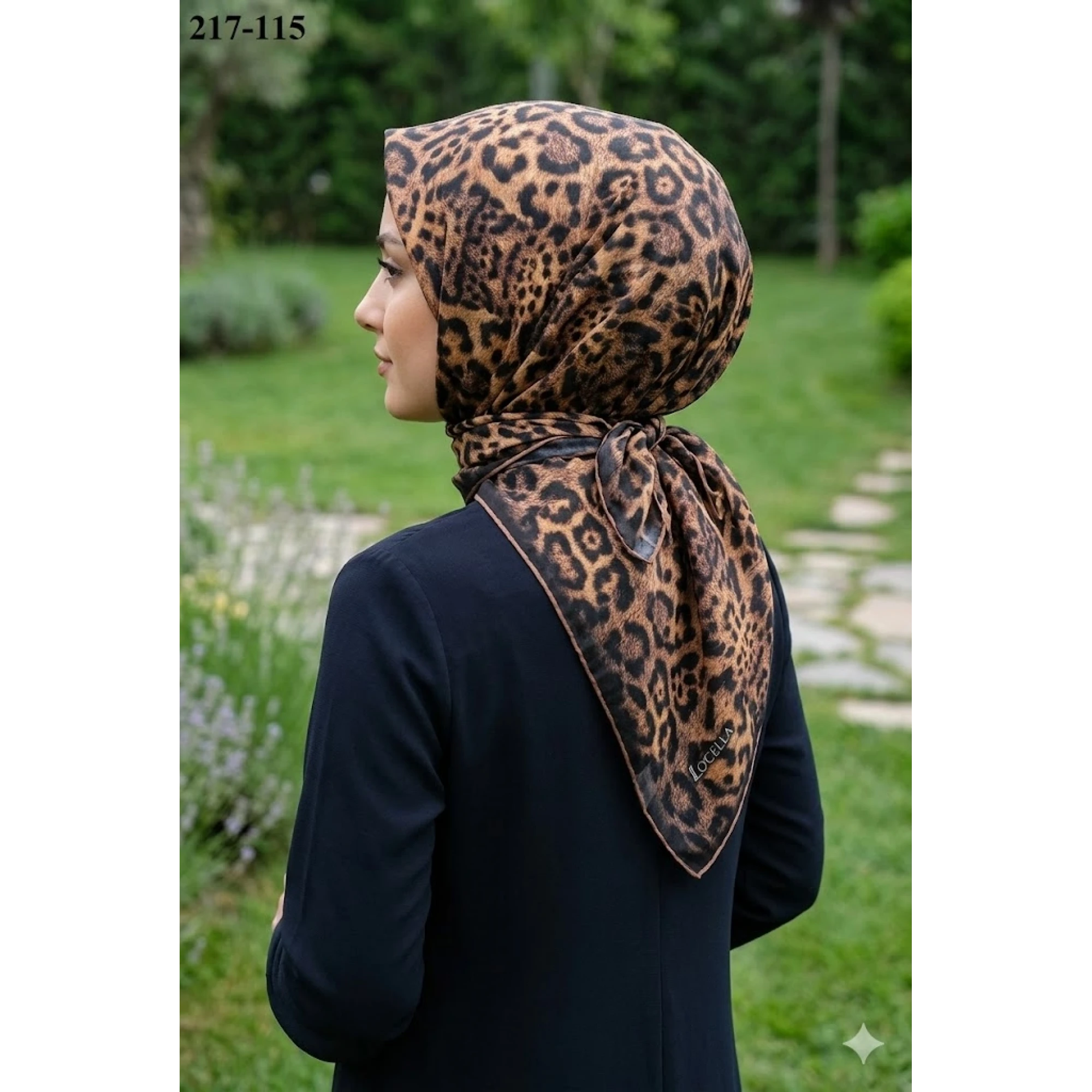 Locella Soft Pamuk Eşarp (Leopar Desen) 217-115