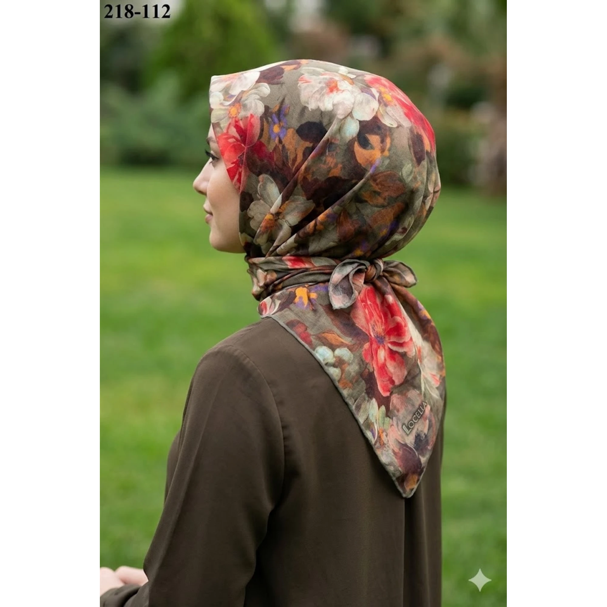 Locella Soft Pamuk Eşarp (Haki) 218-112