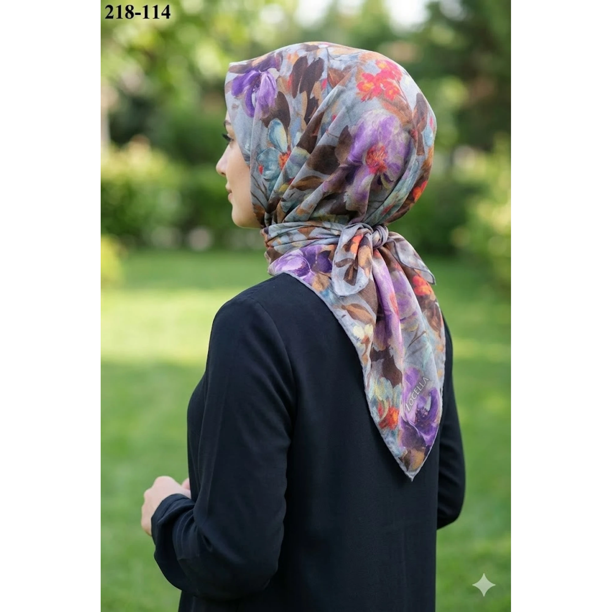 Locella Soft Pamuk Eşarp (Gri) 218-114