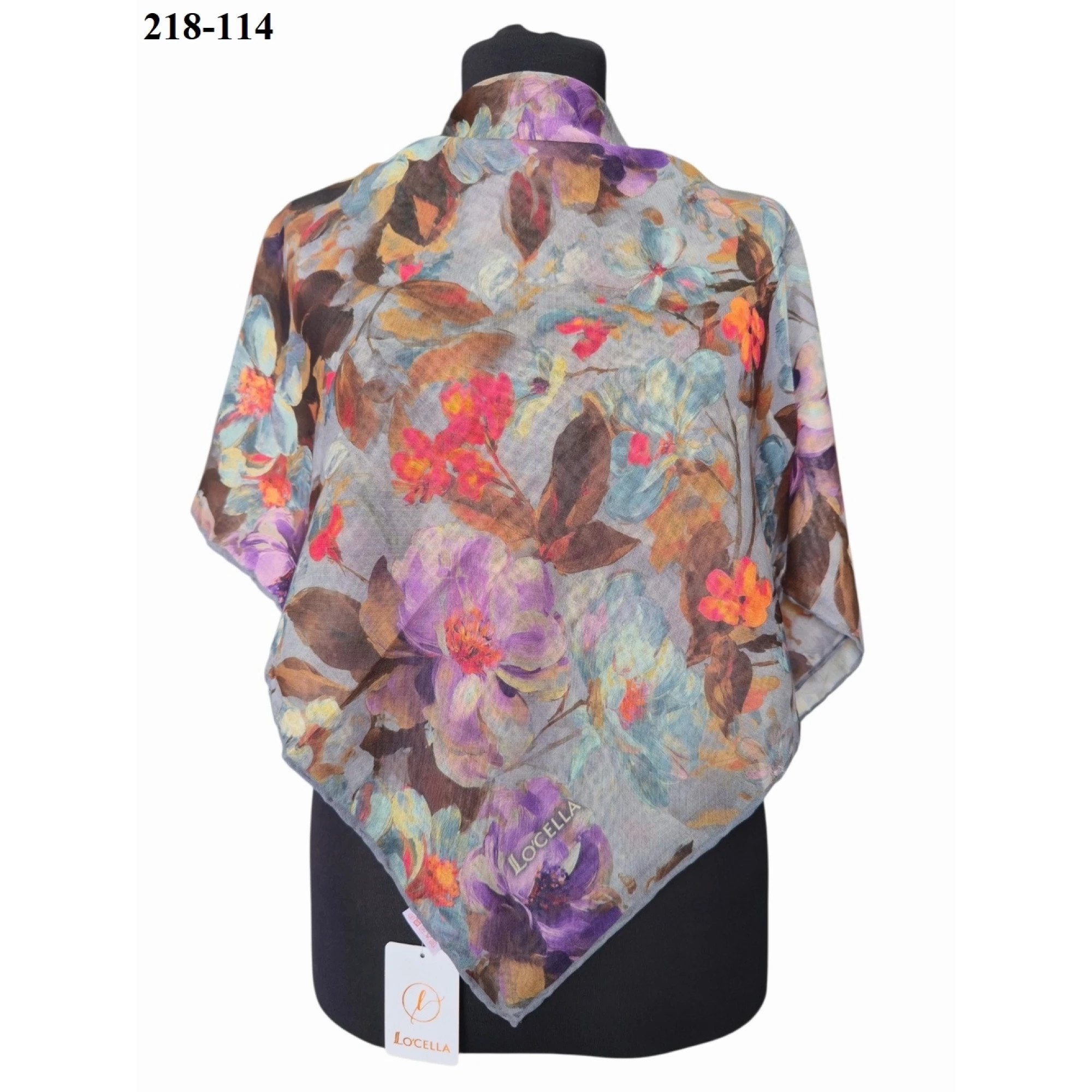 Locella Soft Pamuk Eşarp (Gri) 218-114