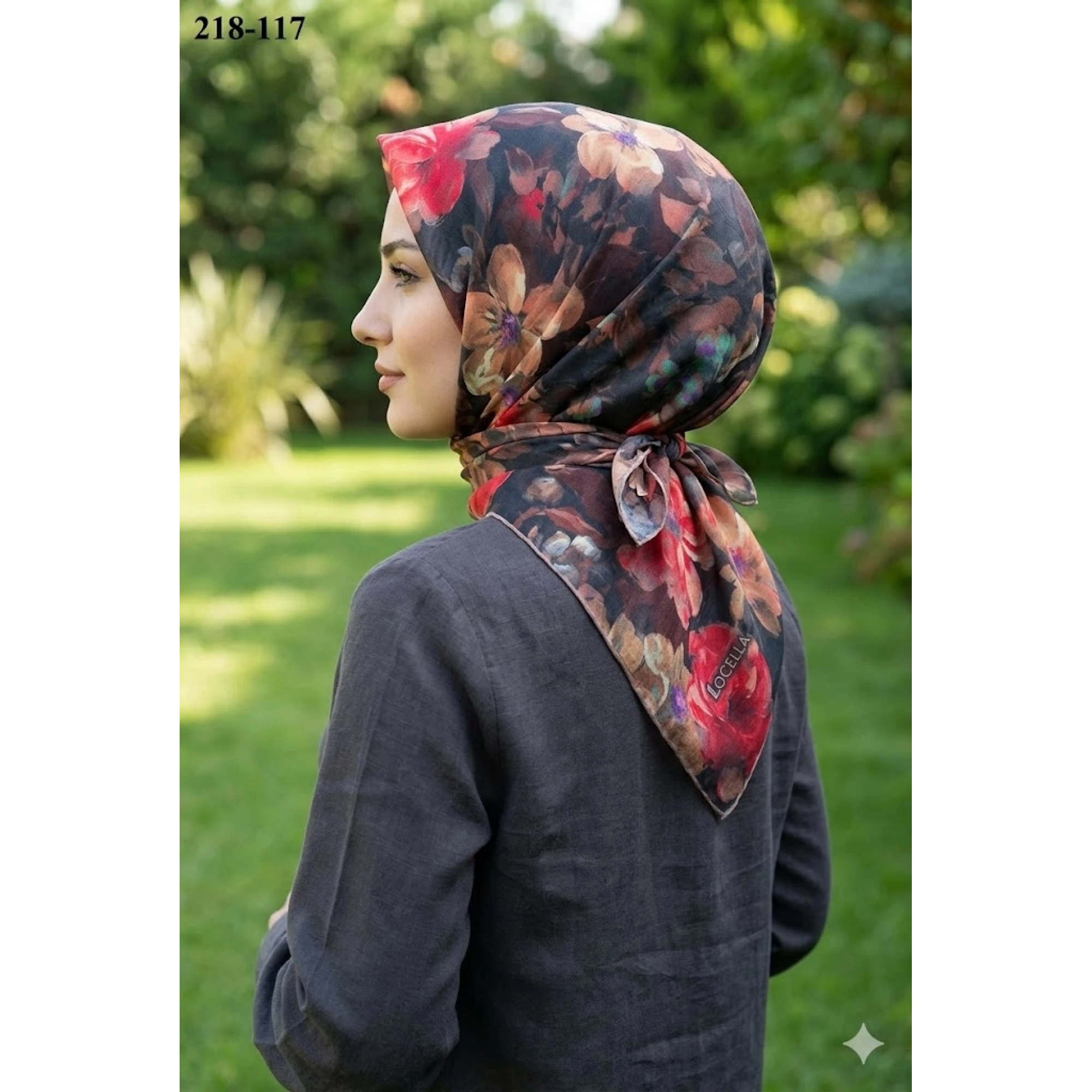 Locella Soft Pamuk Eşarp (Siyah) 218-117