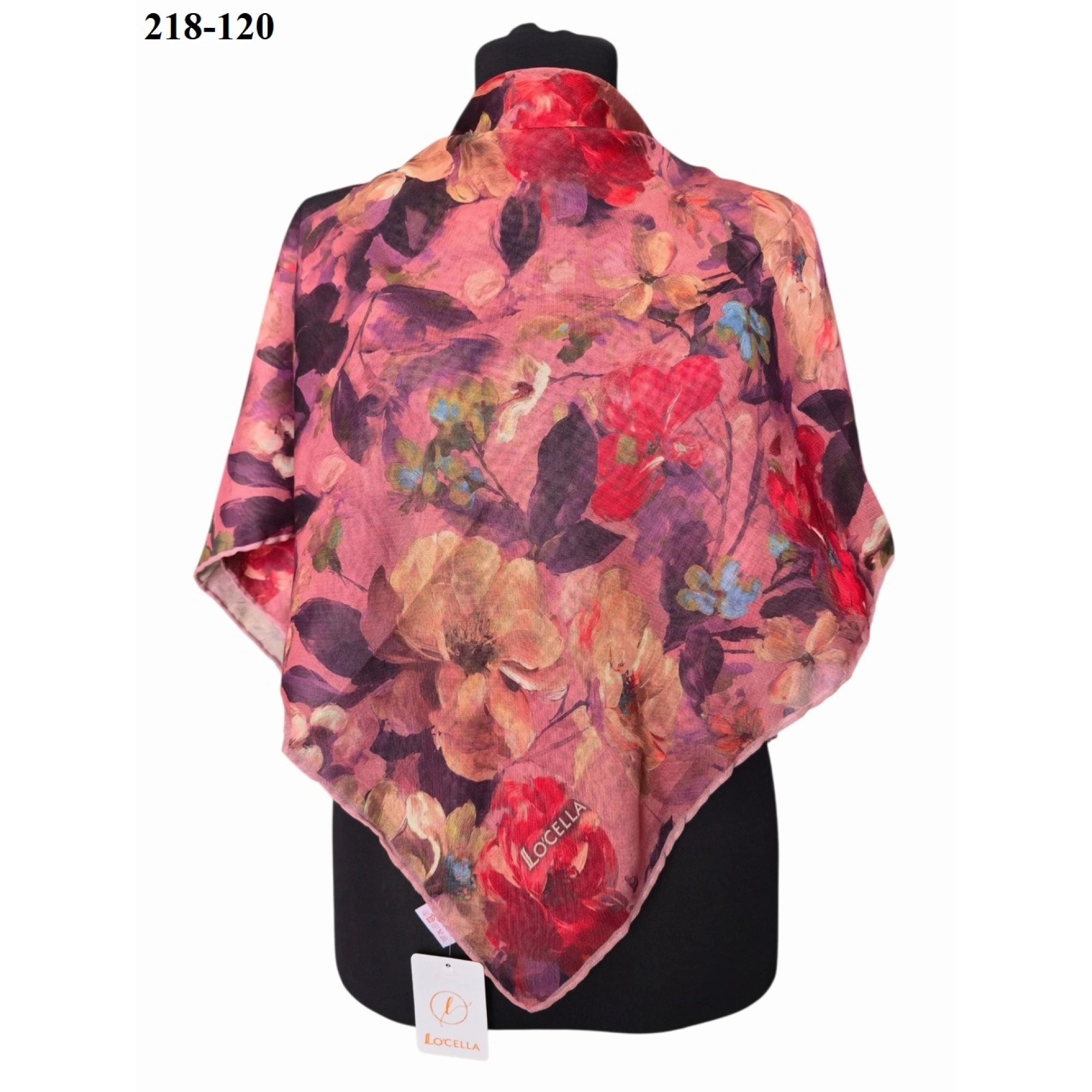 Locella Soft Pamuk Eşarp (Pastel Gül) 218-120