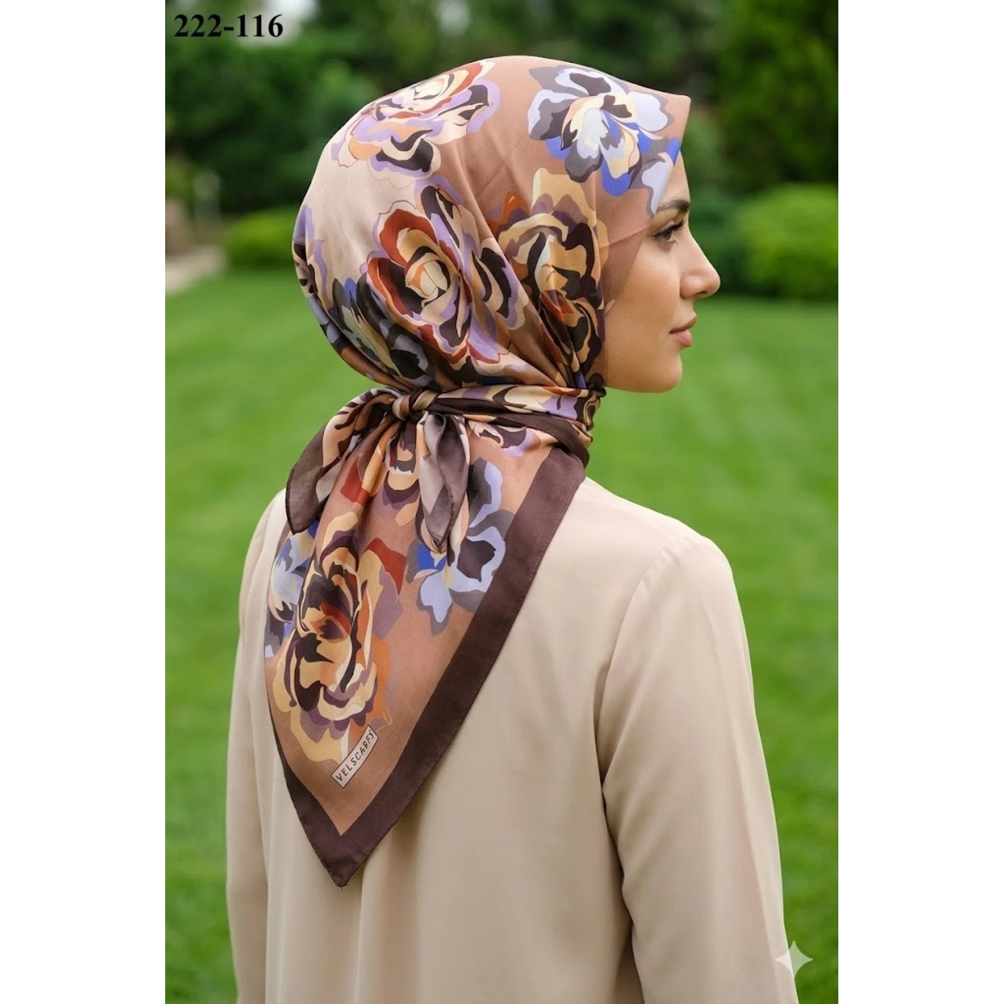 Velscarfs Soft Pamuk Parla Eşarp (Kahve) 222-116