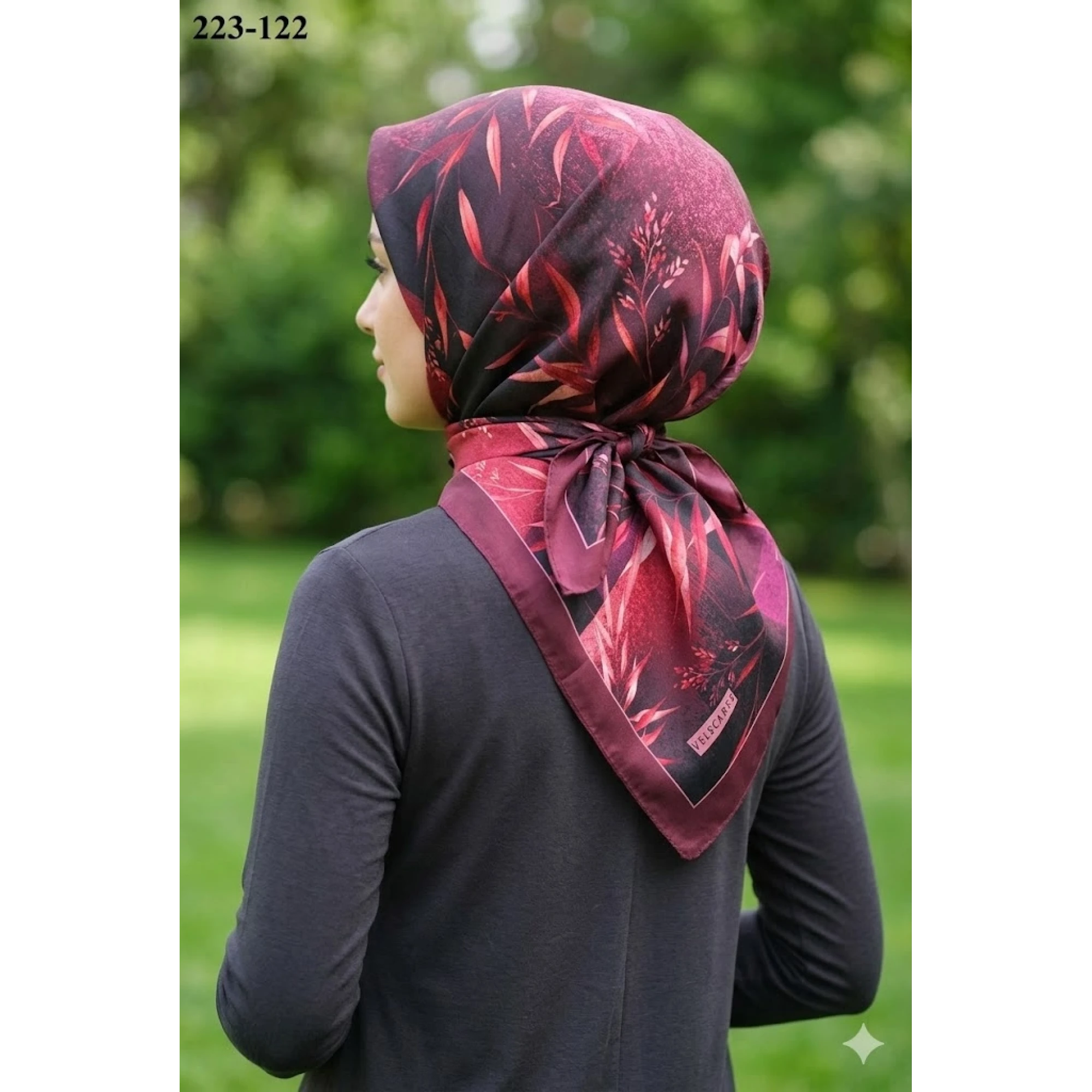 Velscarfs Soft Pamuk Parla Eşarp (Bordo) 223-122