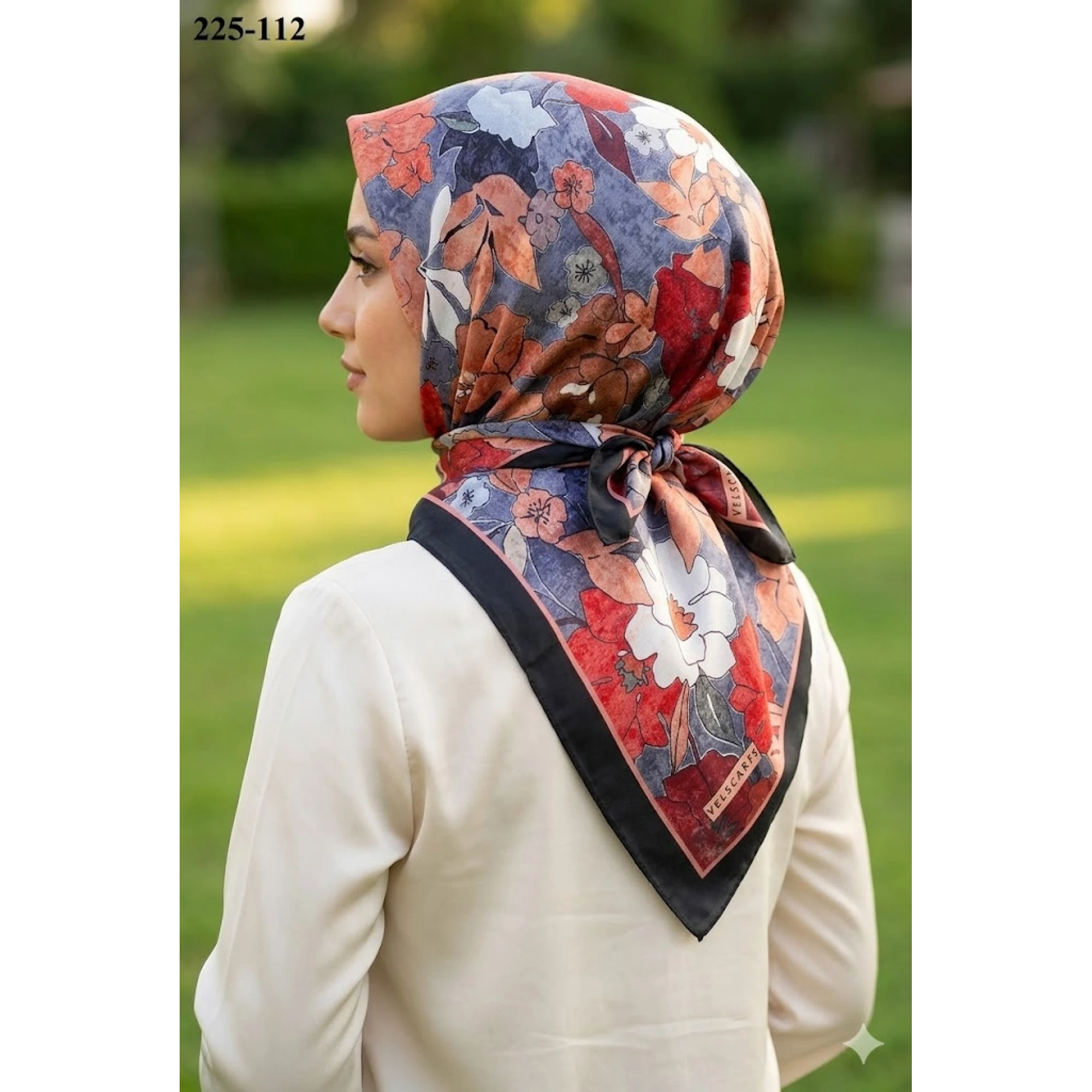 Velscarfs Soft Pamuk Parla Eşarp (Siyah) 225-112