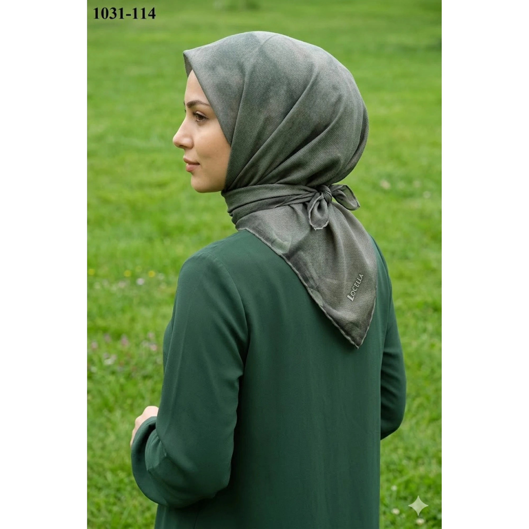 Locella Soft Pamuk Eşarp (Haki) 1031-114
