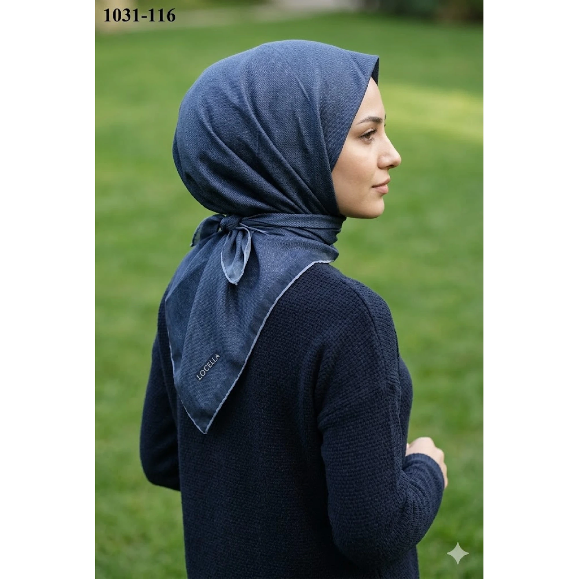 Locella Soft Pamuk Eşarp (Lacivert) 1031-116