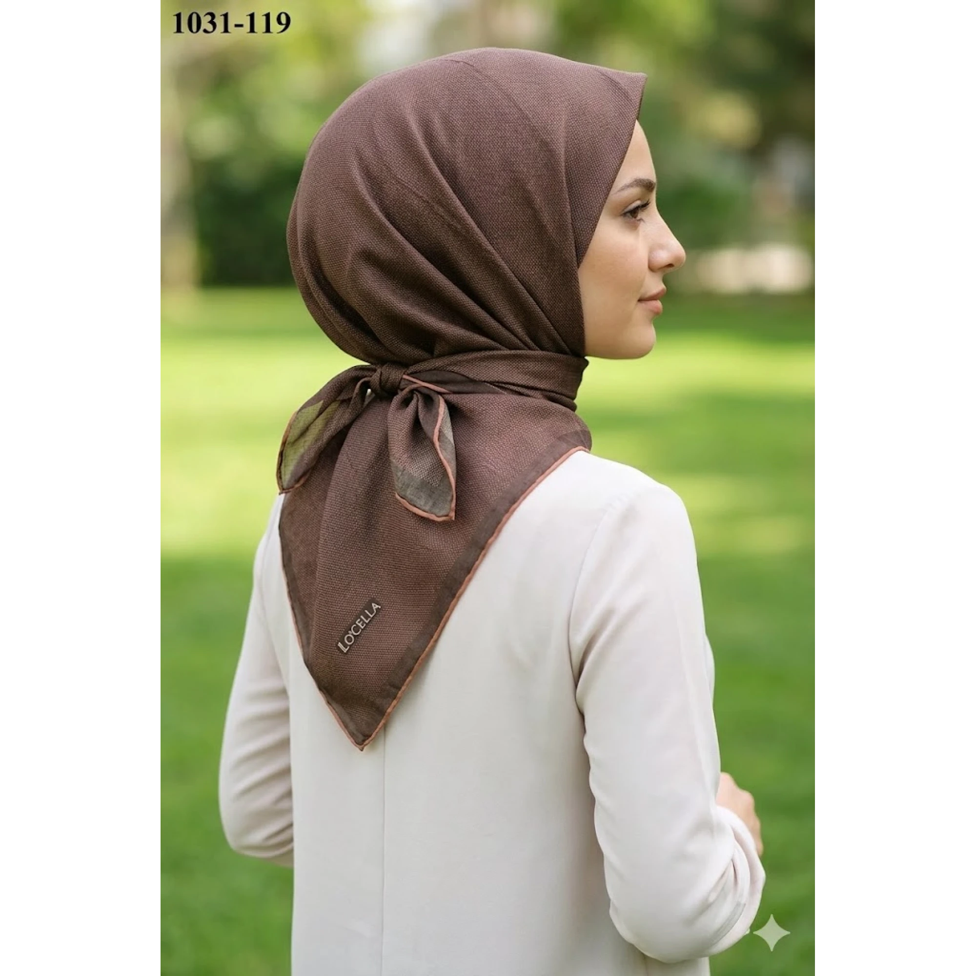 Locella Soft Pamuk Eşarp (Koyu Kahve) 1031-119