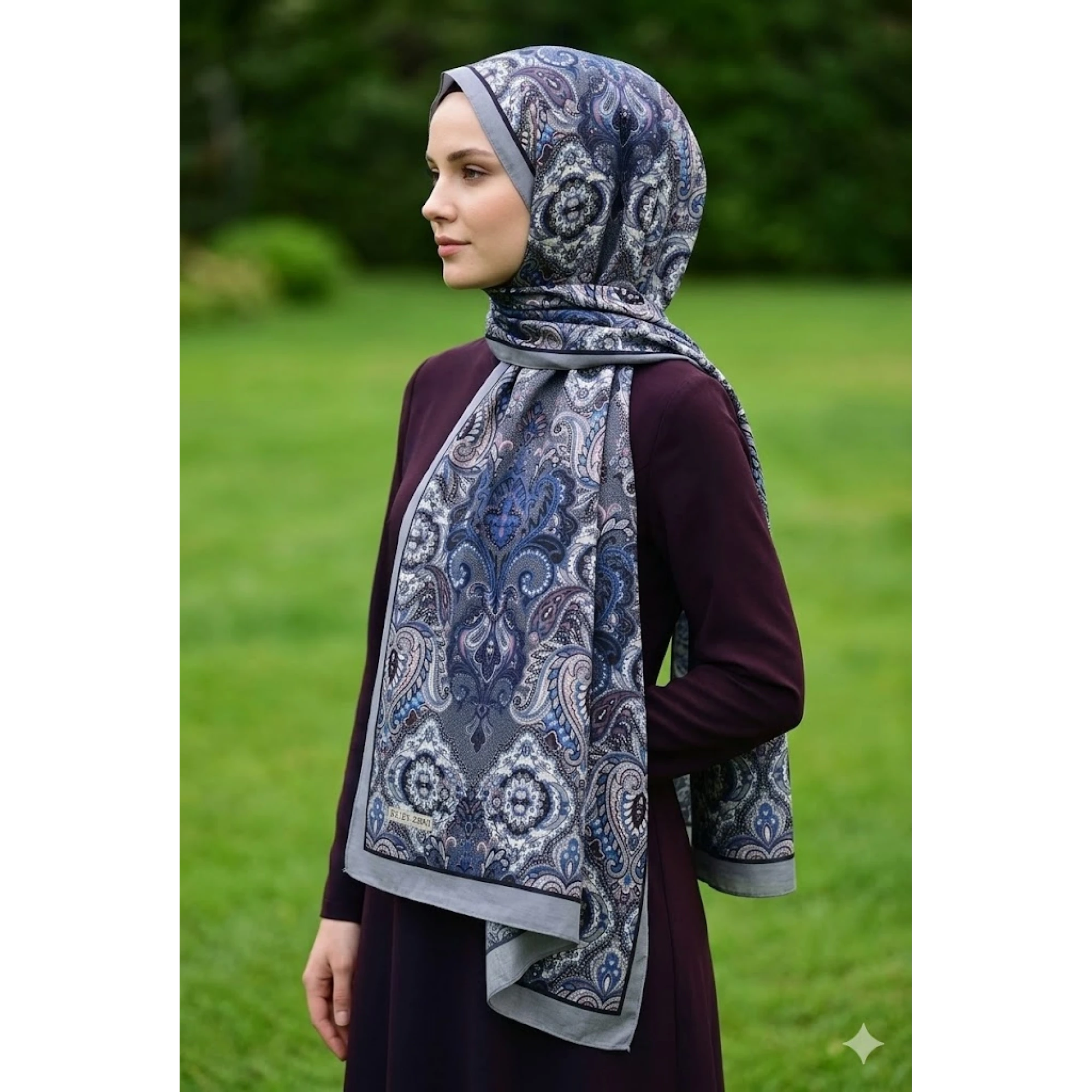 Eylül İpek Etnik Desen Soft Şal 398-118