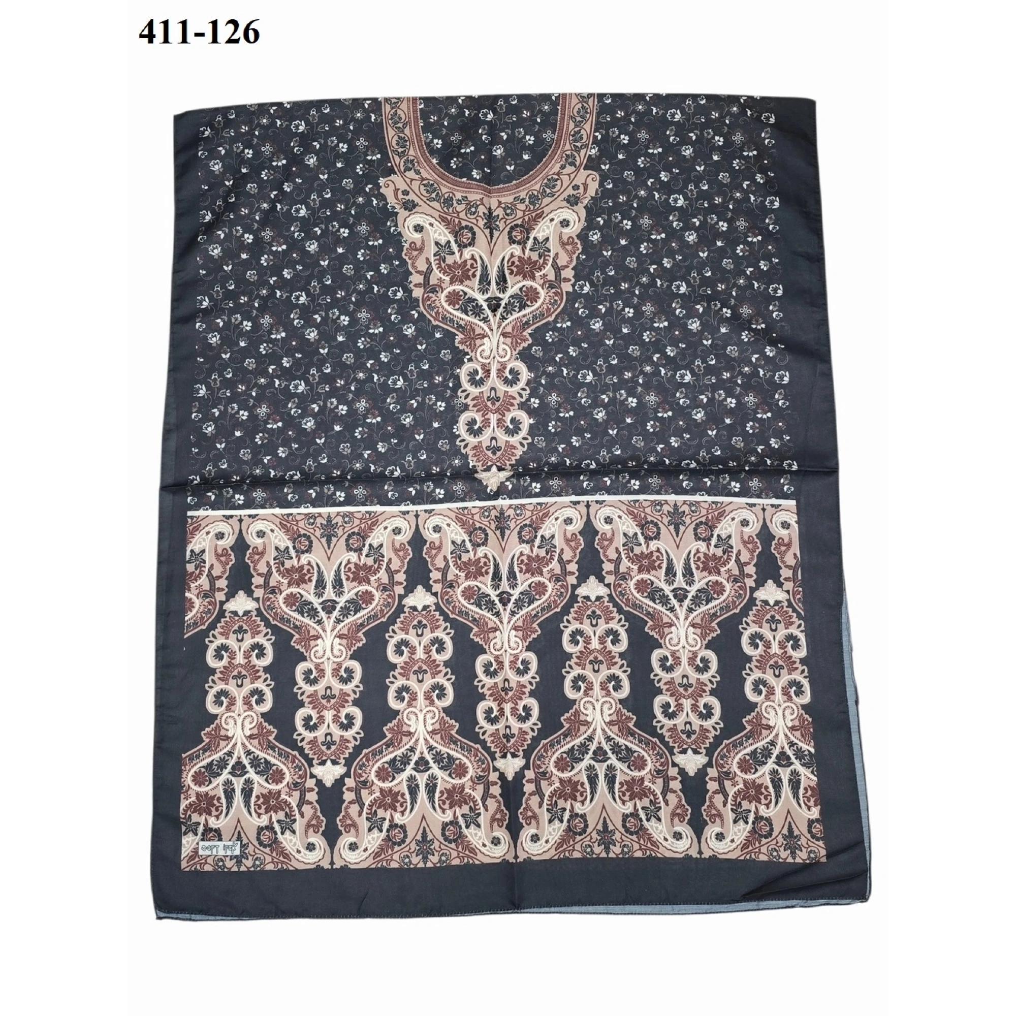 Soft İpek Etnik Desen Soft Şal 411-126