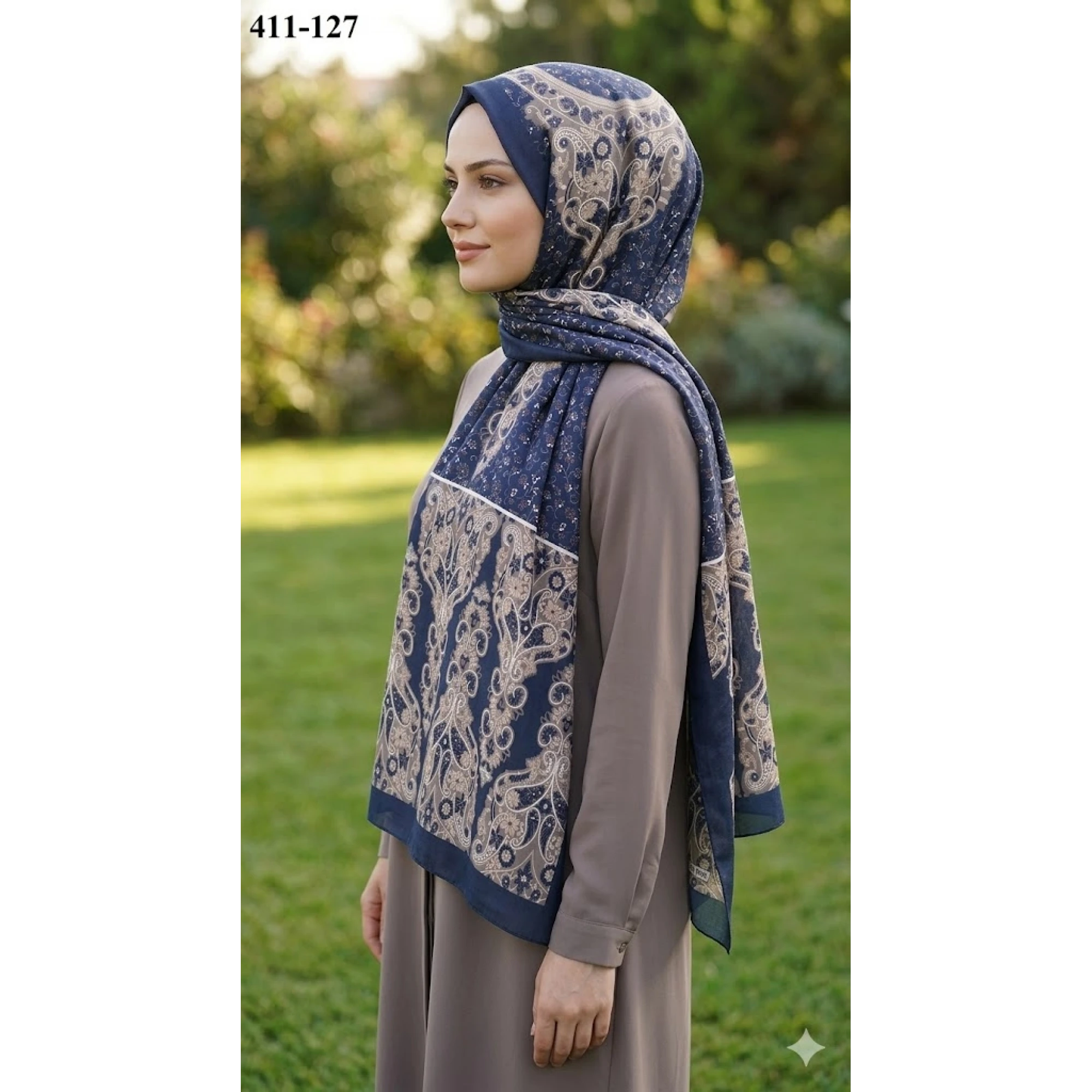 Soft İpek Etnik Desen Soft Şal 411-127