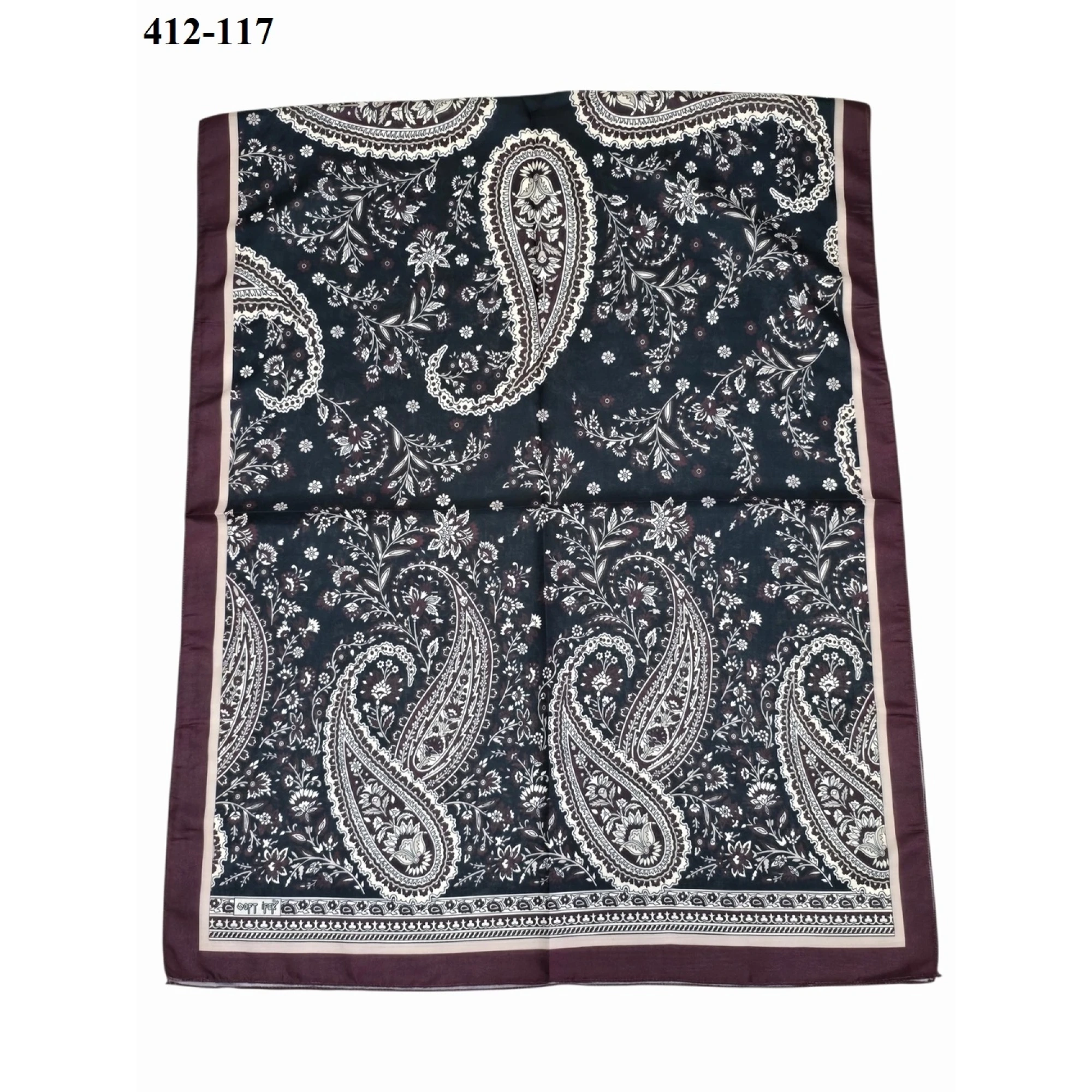 Soft İpek Etnik Desen Soft Şal 412-117