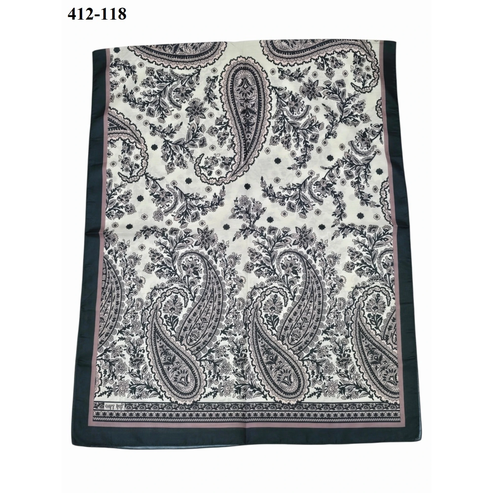 Soft İpek Etnik Desen Soft Şal 412-118