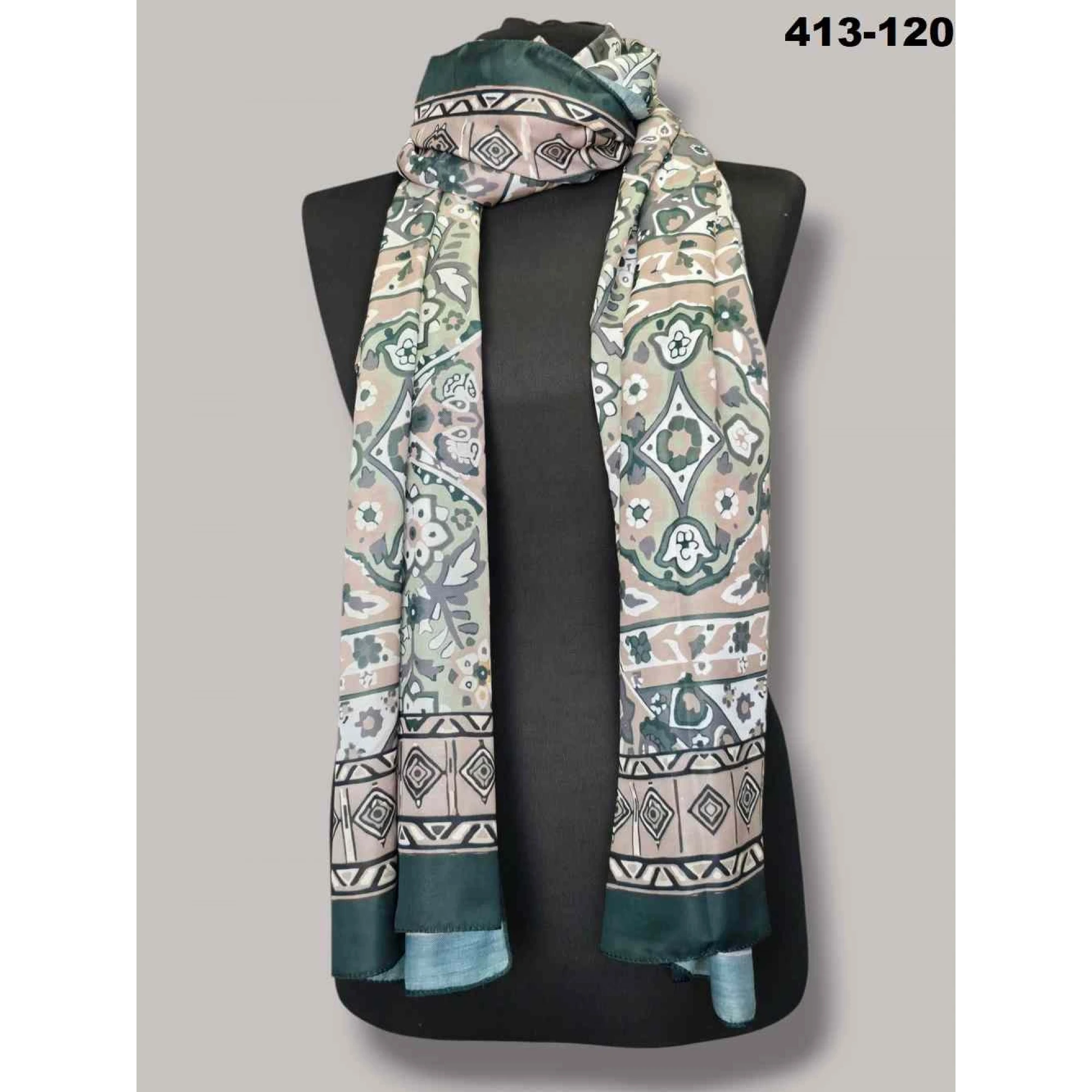 Soft İpek Etnik Desen Soft Şal 413-120