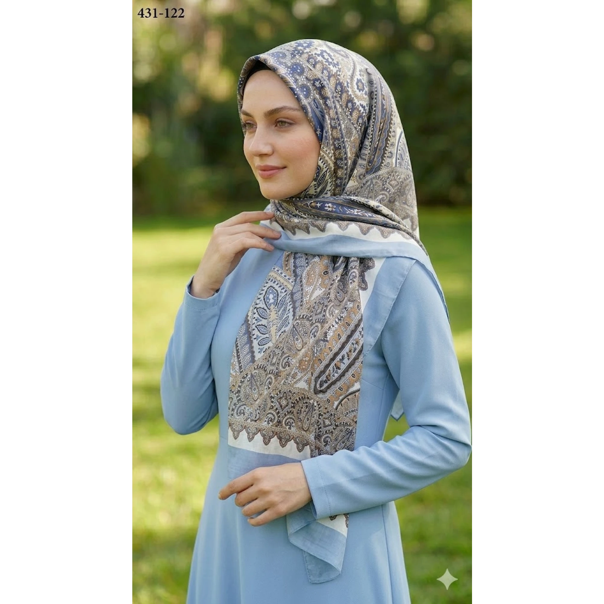 Eylül İpek Etnik Desen Soft Şal 431-122