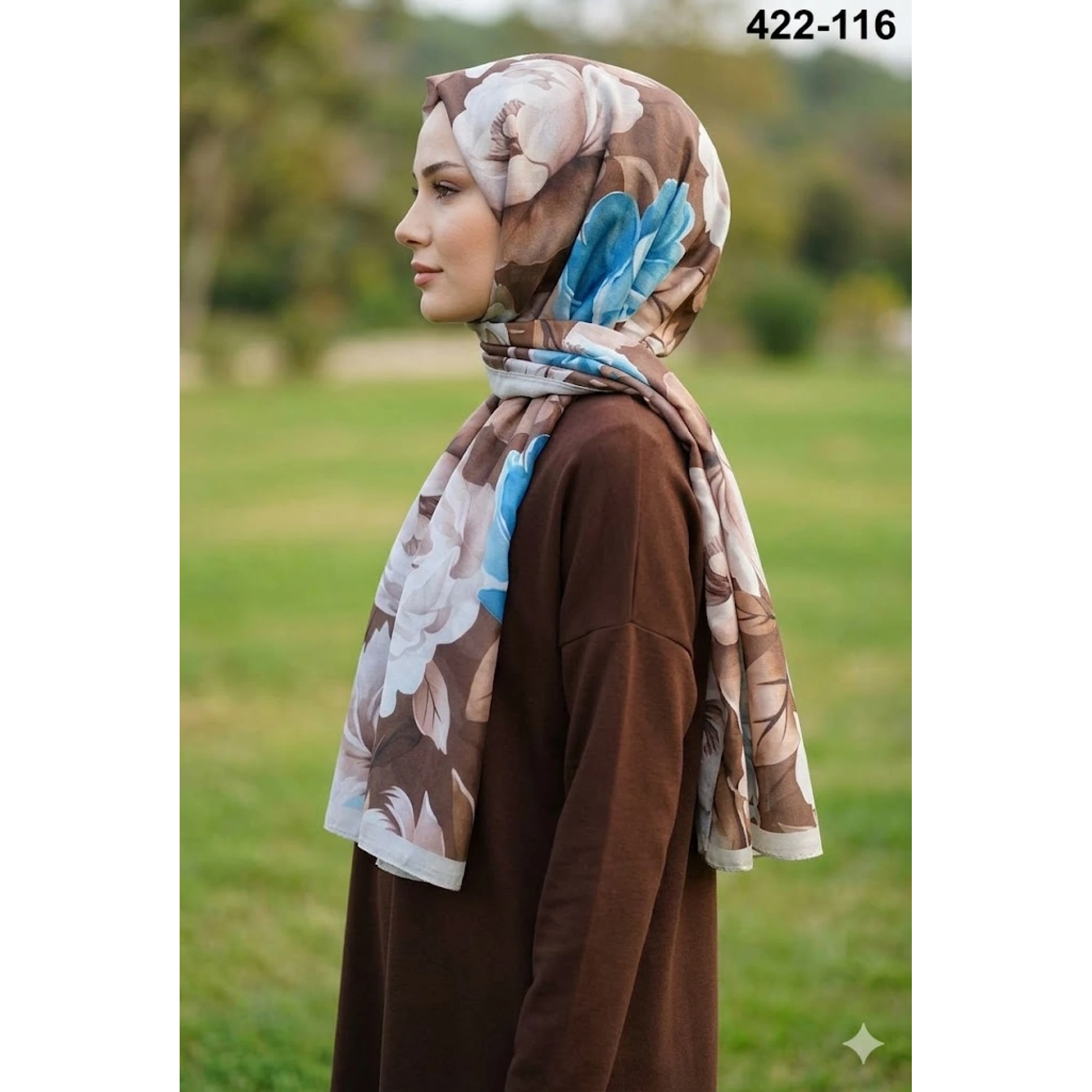 Eylül İpek Etnik Desen Soft Şal 422-116