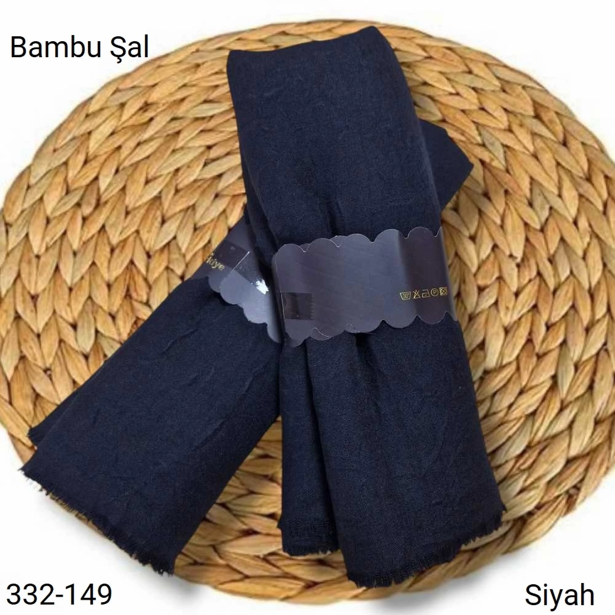 Bambu Kraş Şal (Siyah) 332-149