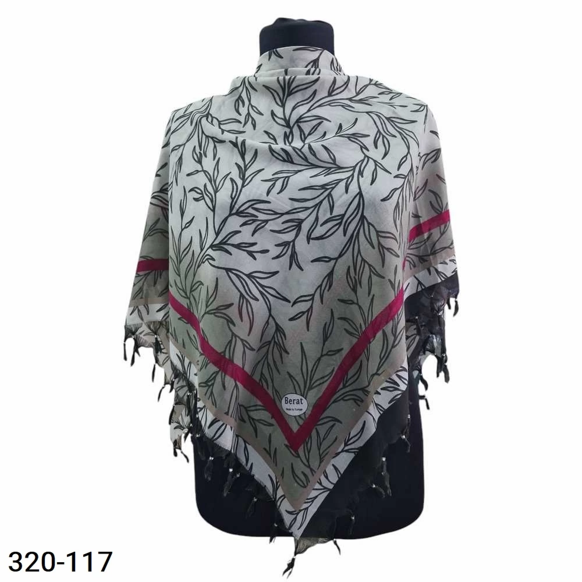 Berat Desenli Sökme Boncuklu Eşarp 320-117