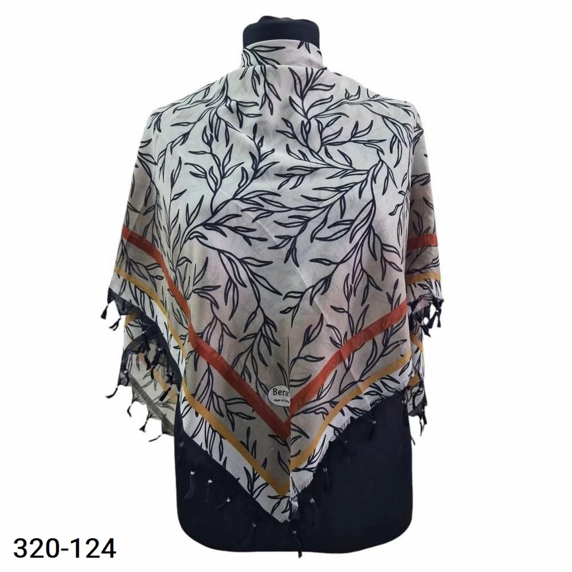 Berat Desenli Sökme Boncuklu Eşarp 320-124