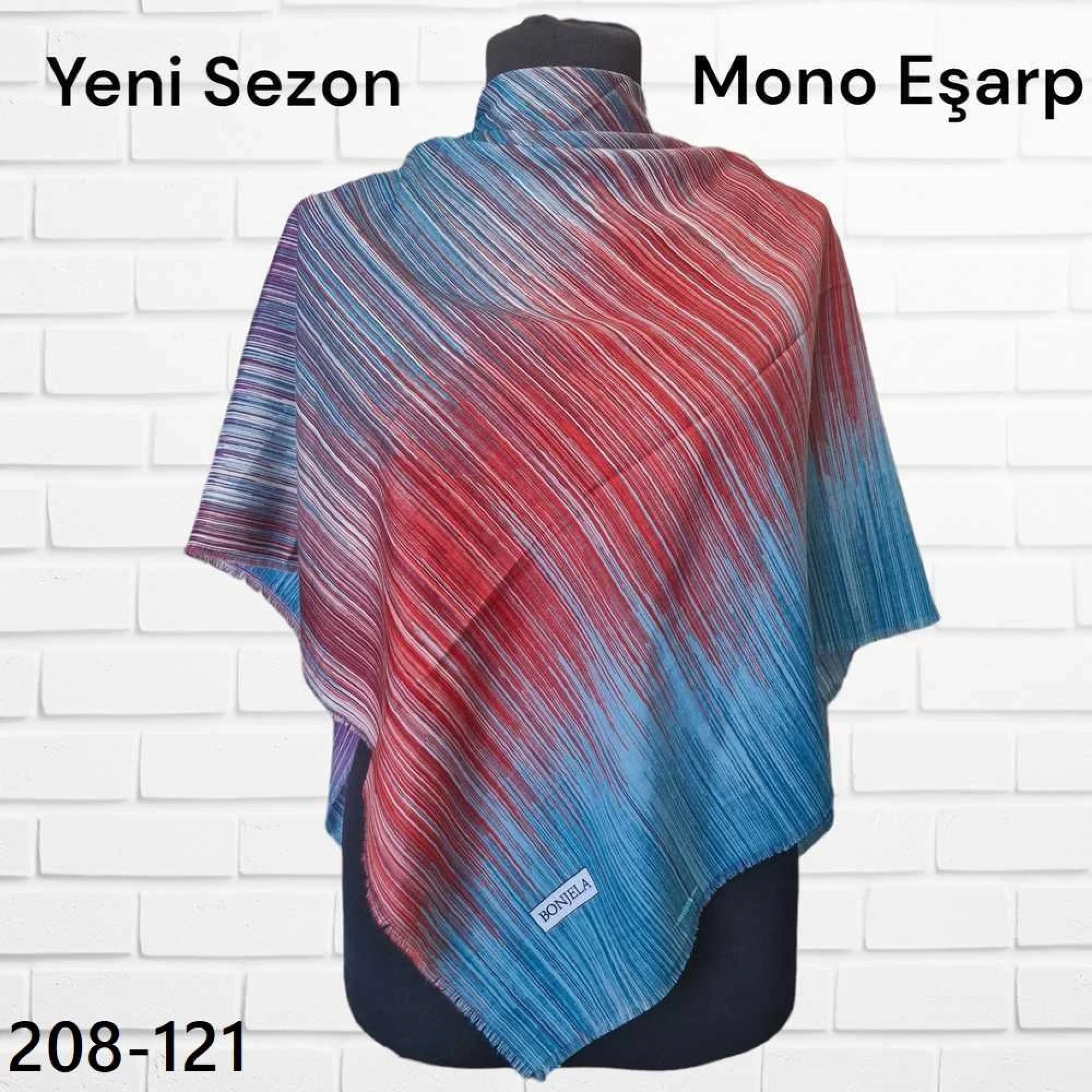 Bonjela Desenli Mono Eşarp 208-121