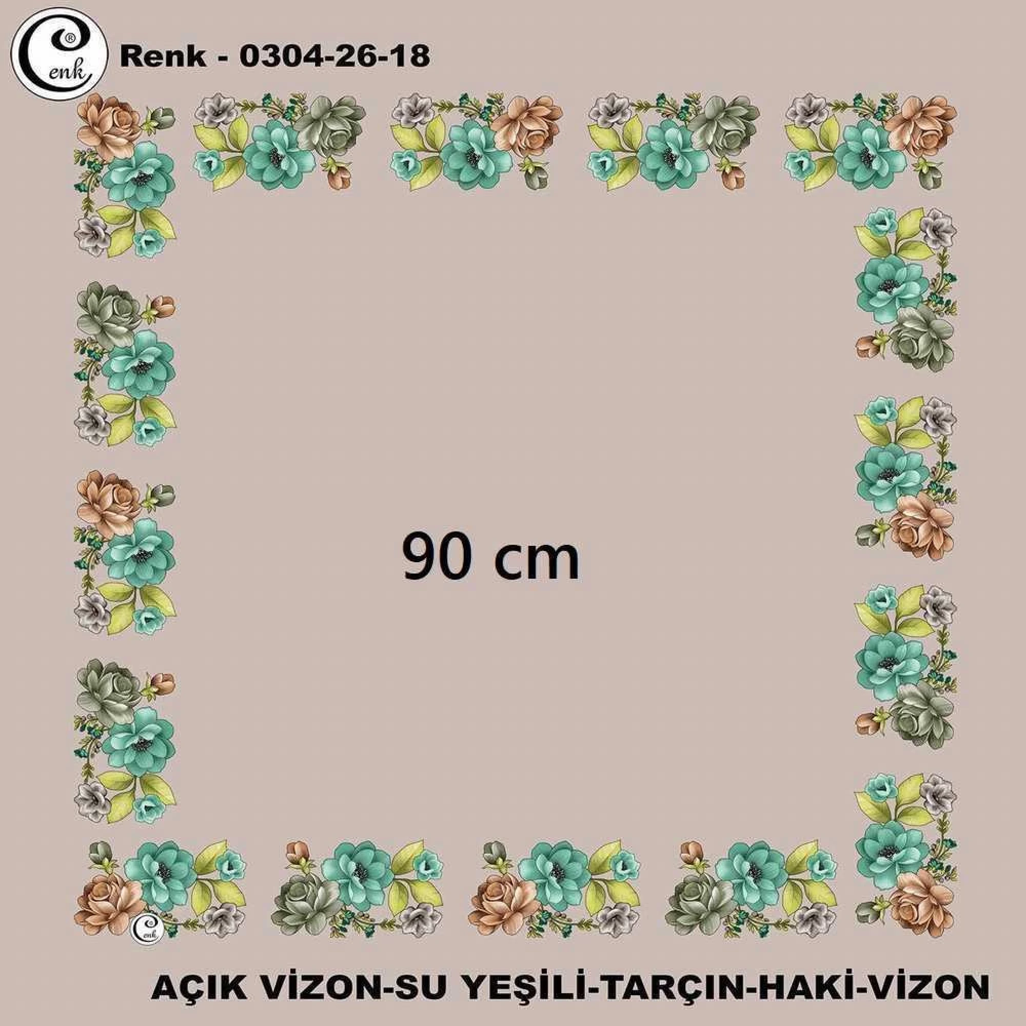 Cenk 90 CM İçi Boş Oyalık Yazma 026-18
