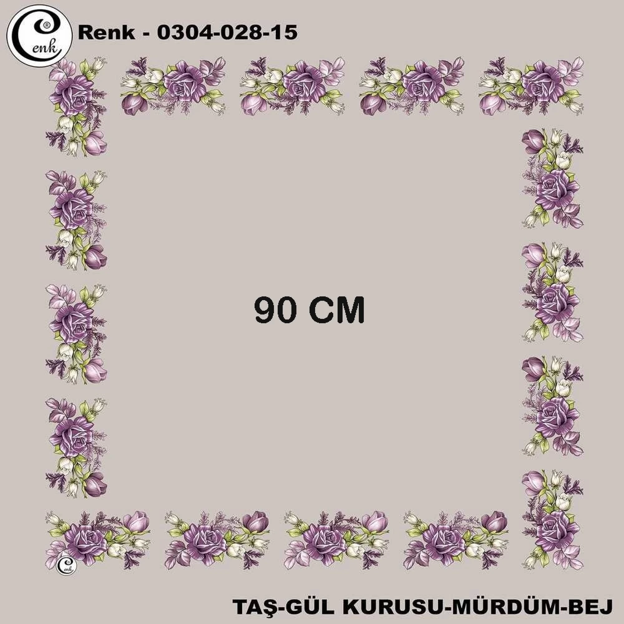 Cenk 90 CM İçi Boş Oyalık Yazma 028-15